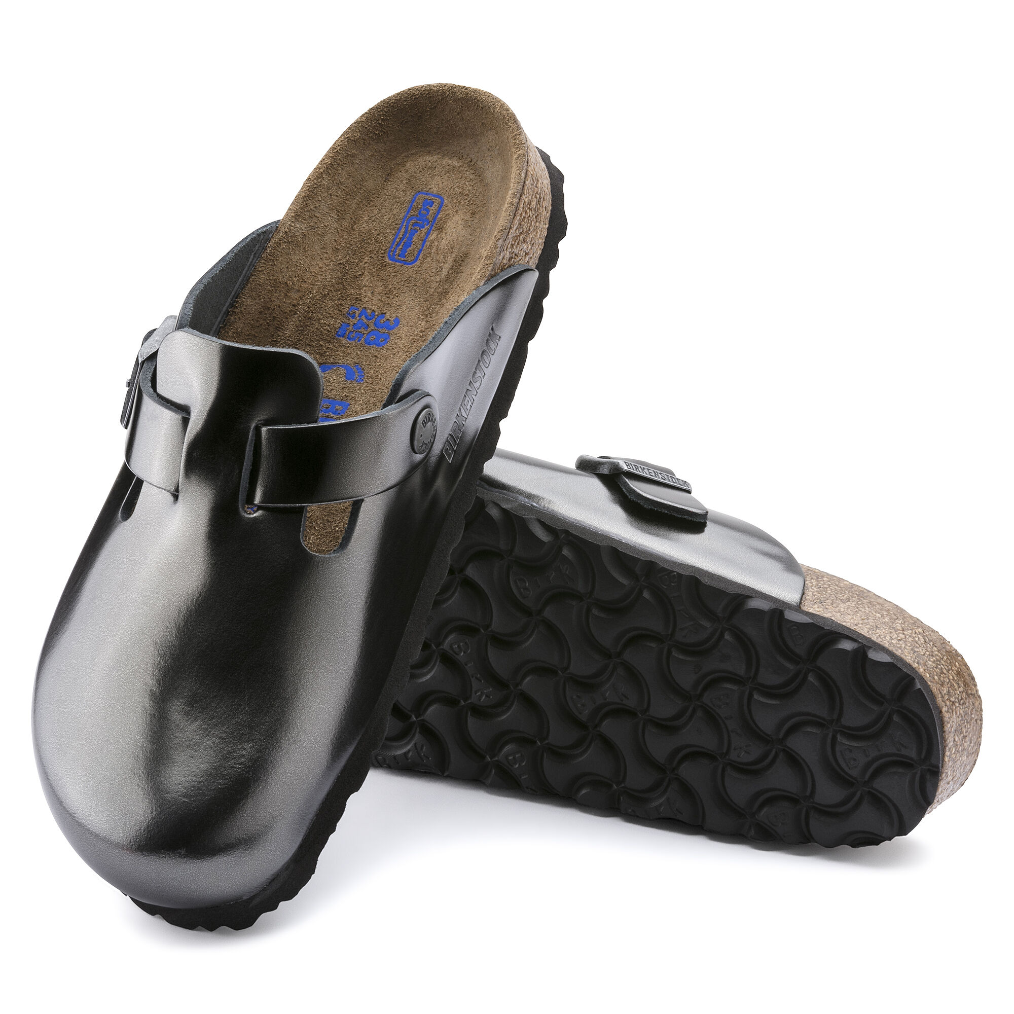 Birkenstock boston metallic top