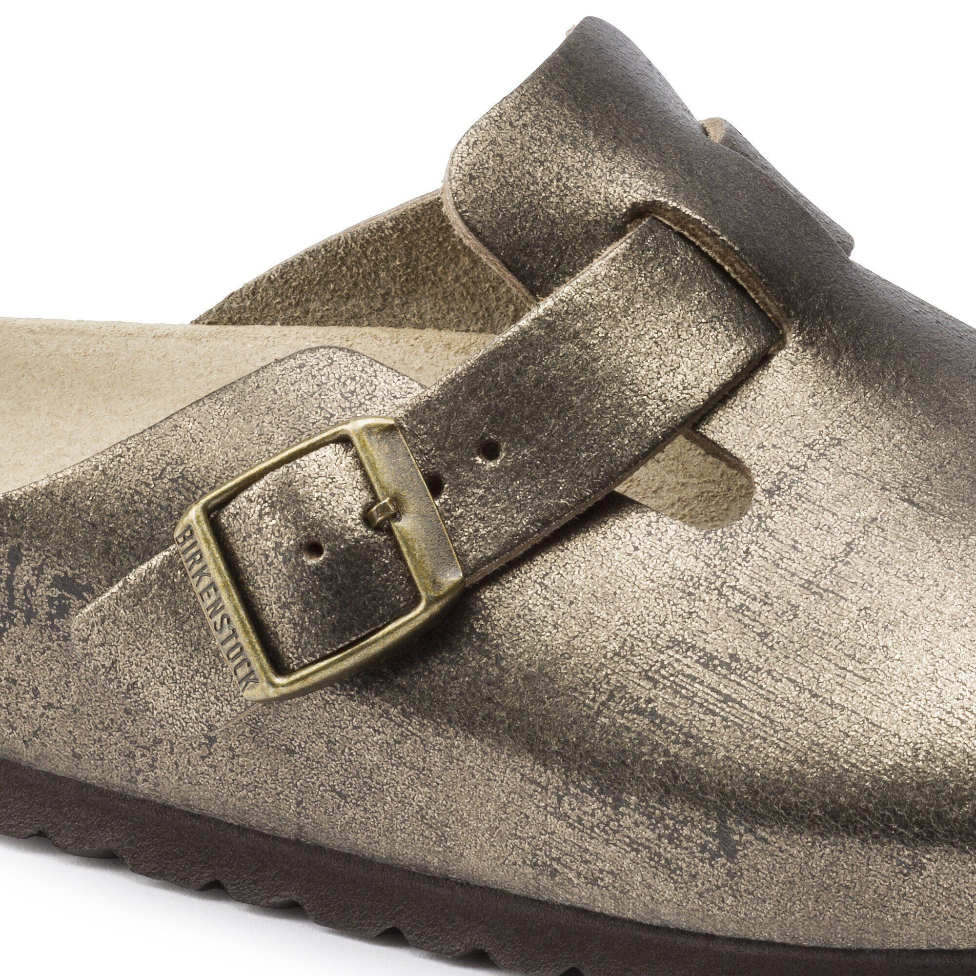 Birkenstock arizona washed metallic antique gold clearance