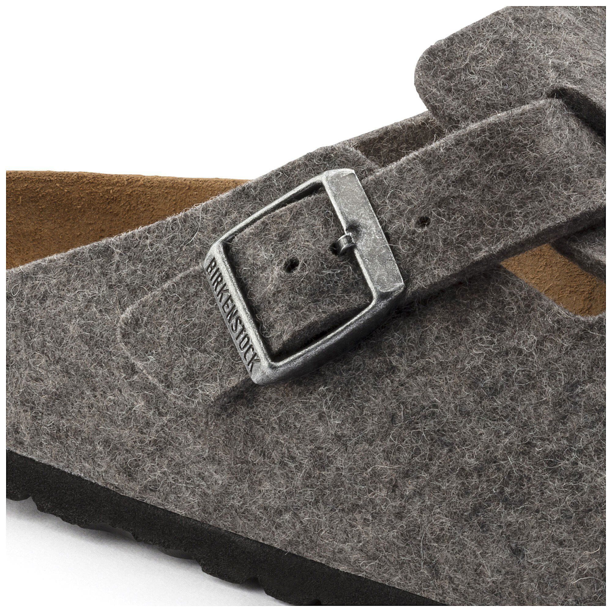 Birkenstock boston wool felt grey hot sale
