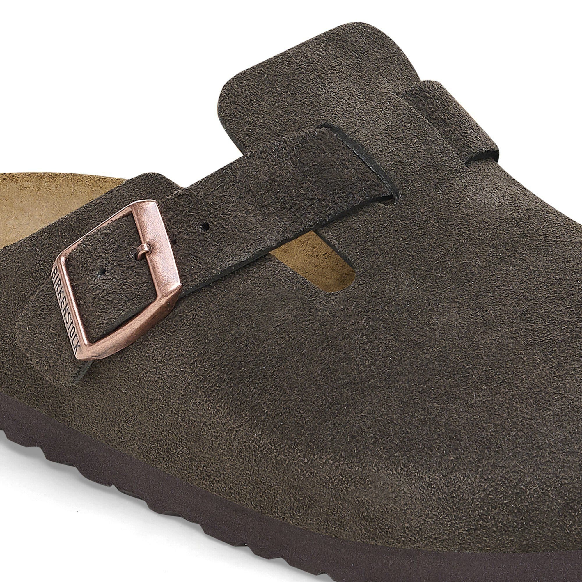 Birkenstock boston mocha suede hotsell