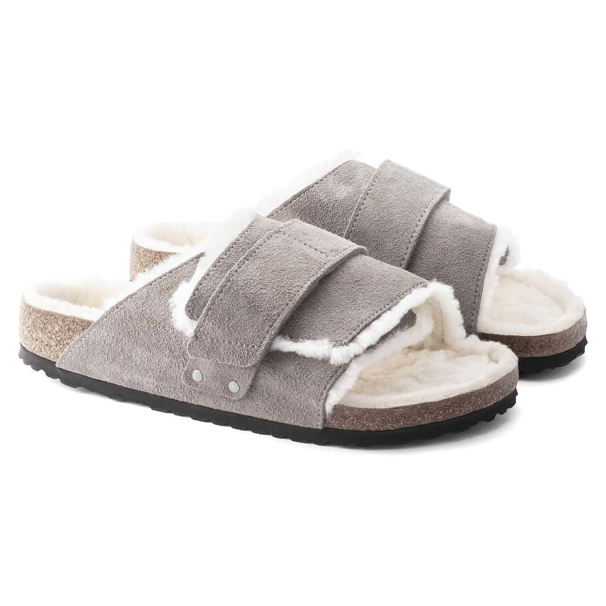 サンダル・ミュール Birkenstock Stone Grey Suede Tokyo Slipper Tokio Suede Leather Stone Coin | BIRKENSTOCK
