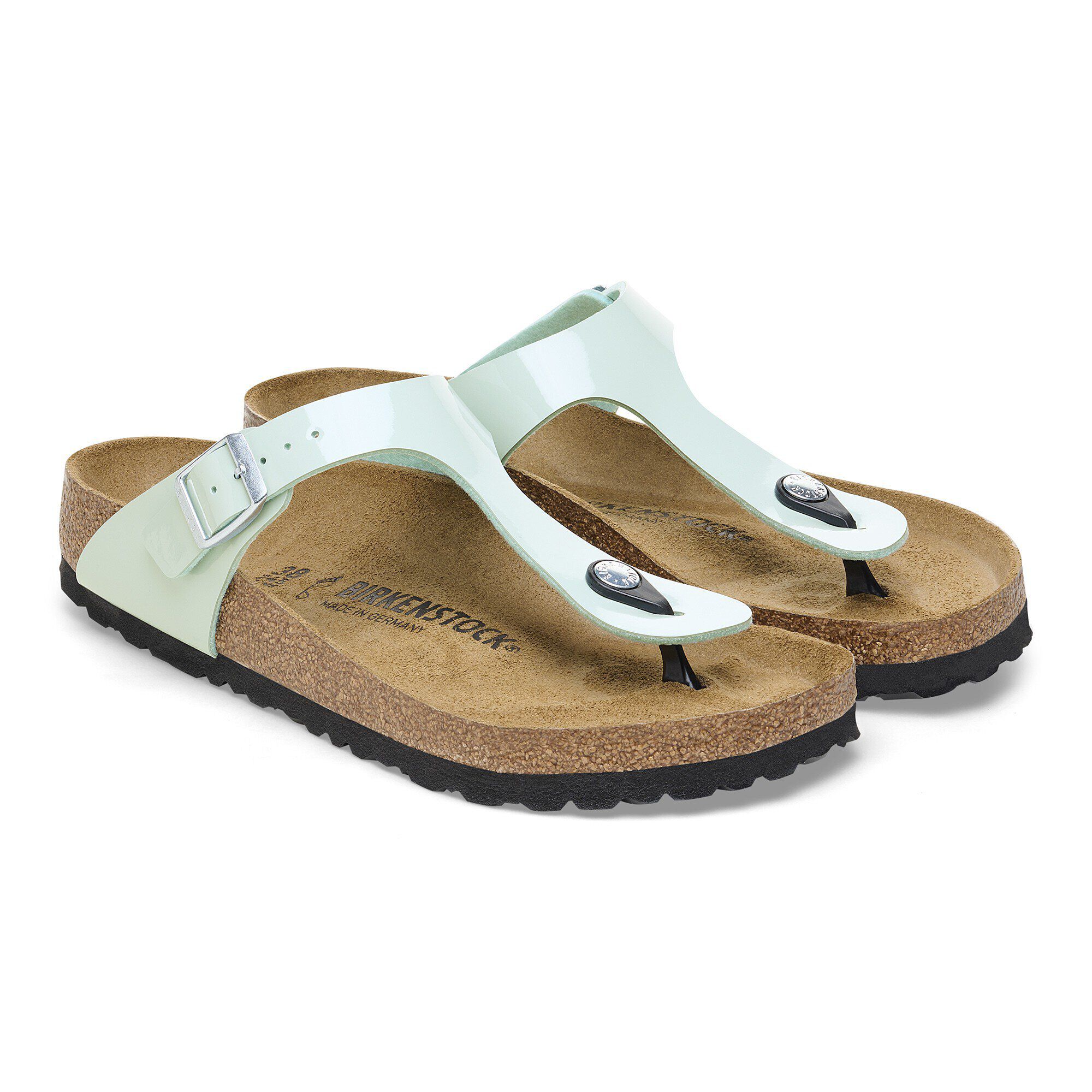 スリッポン BIRKENSTOCK MINT GREEN LEATHER FLORIDA SLIPPERS 71pC+SEsPsL._UY900_.jpg