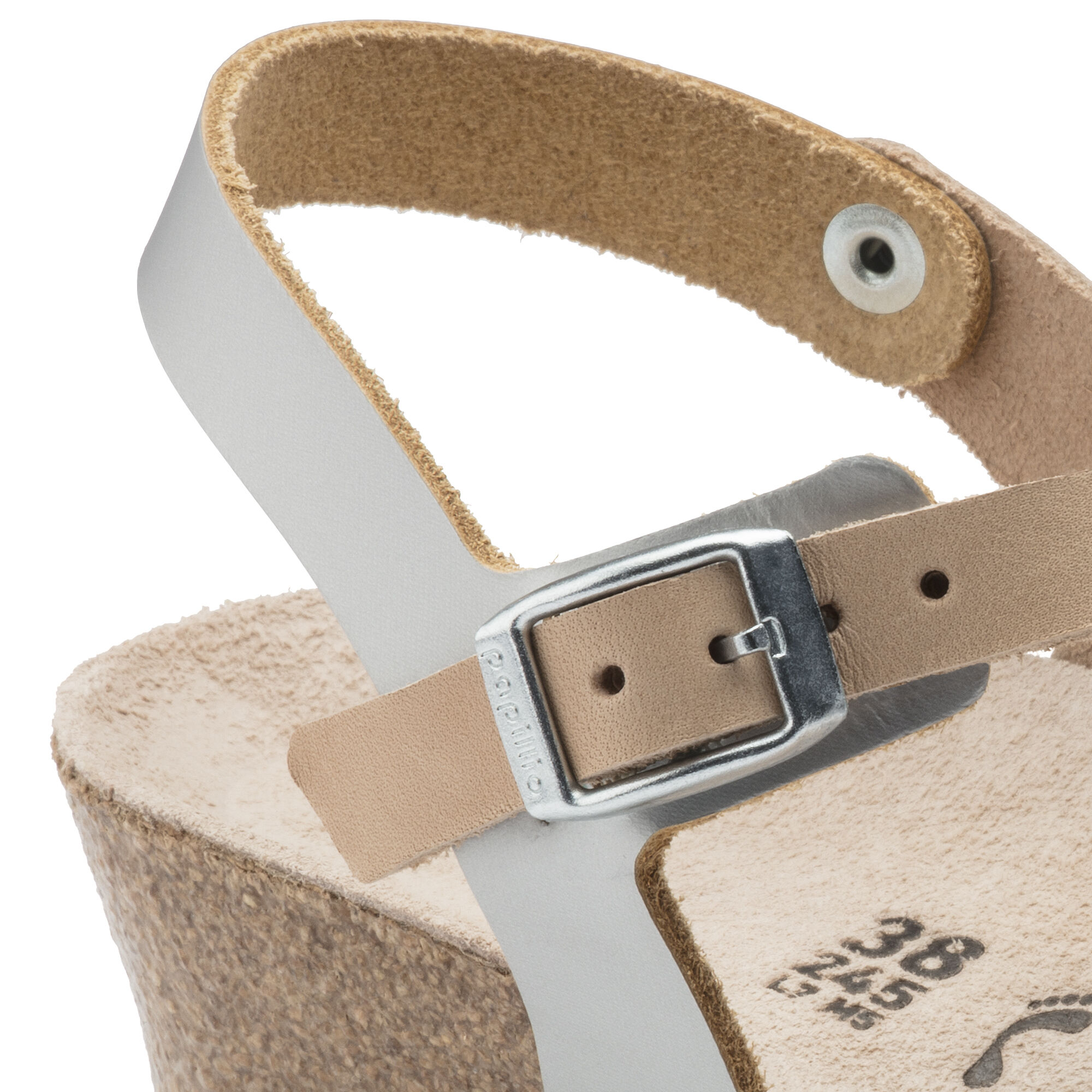 Ashley Leather Frosted Metallic Silver BIRKENSTOCK