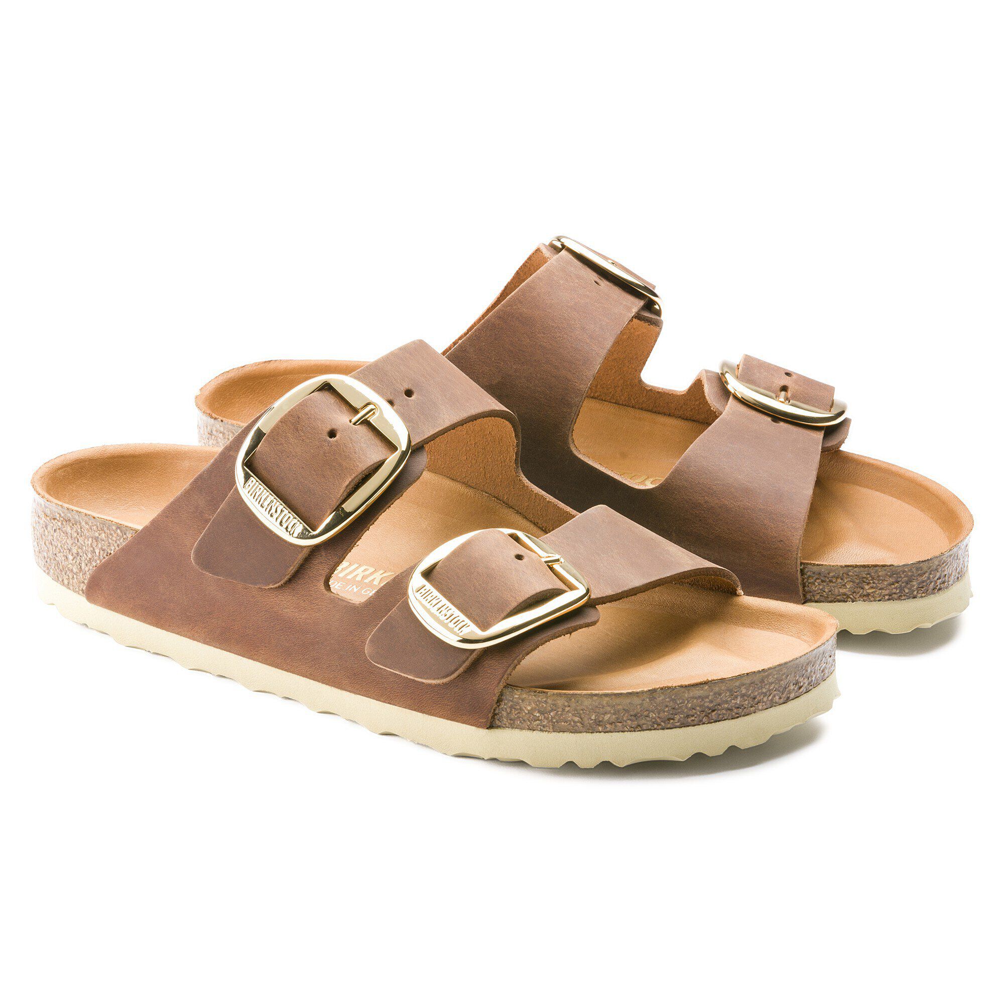 サンダル・ミュール BIRKENSTOCK ARIZONA BIG BUCKLE SANDALS Arizona Big Buckle Oiled Leather Cognac | BIRKENSTOCK