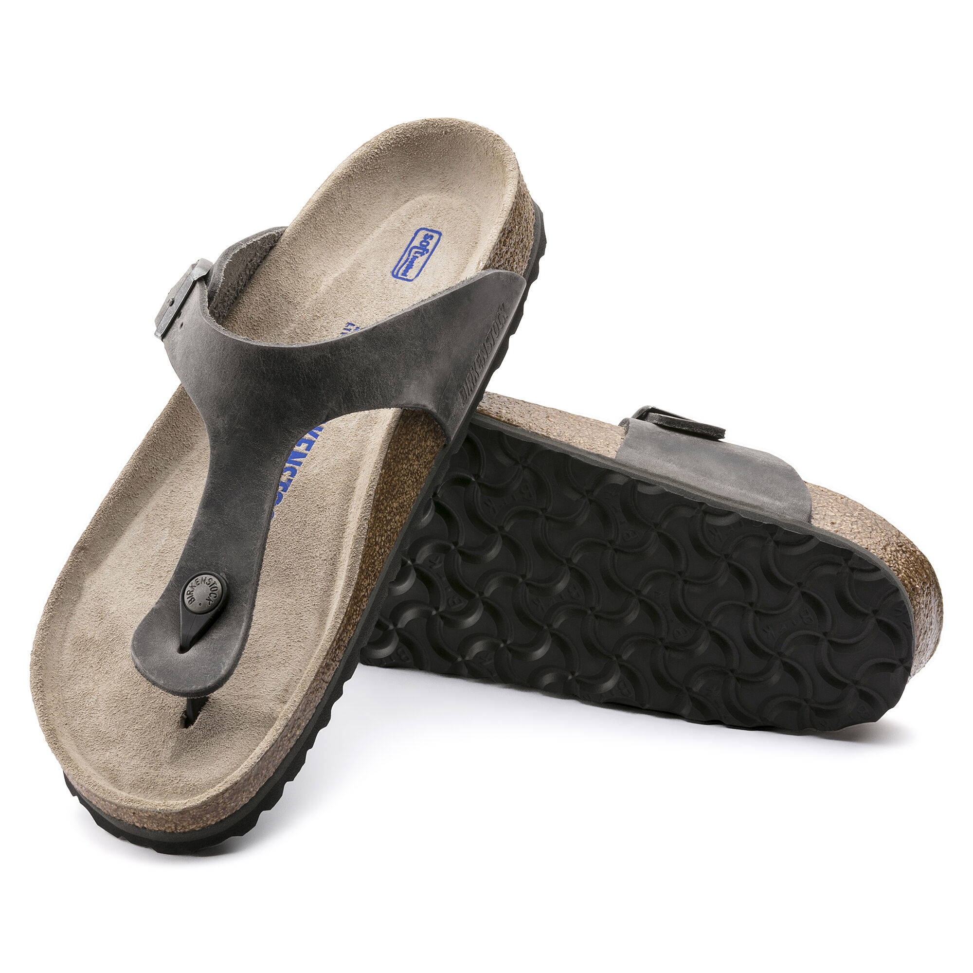 Birkenstock gizeh iron oiled leather sales