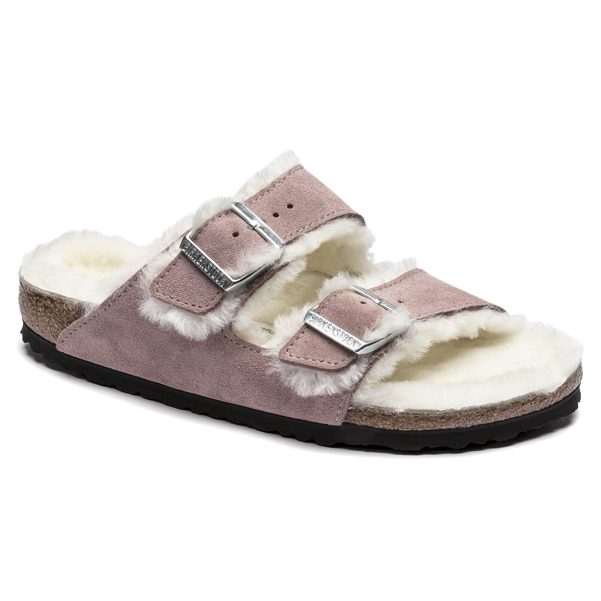 Arizona Shearling Suede Leather Lavender Blush BIRKENSTOCK