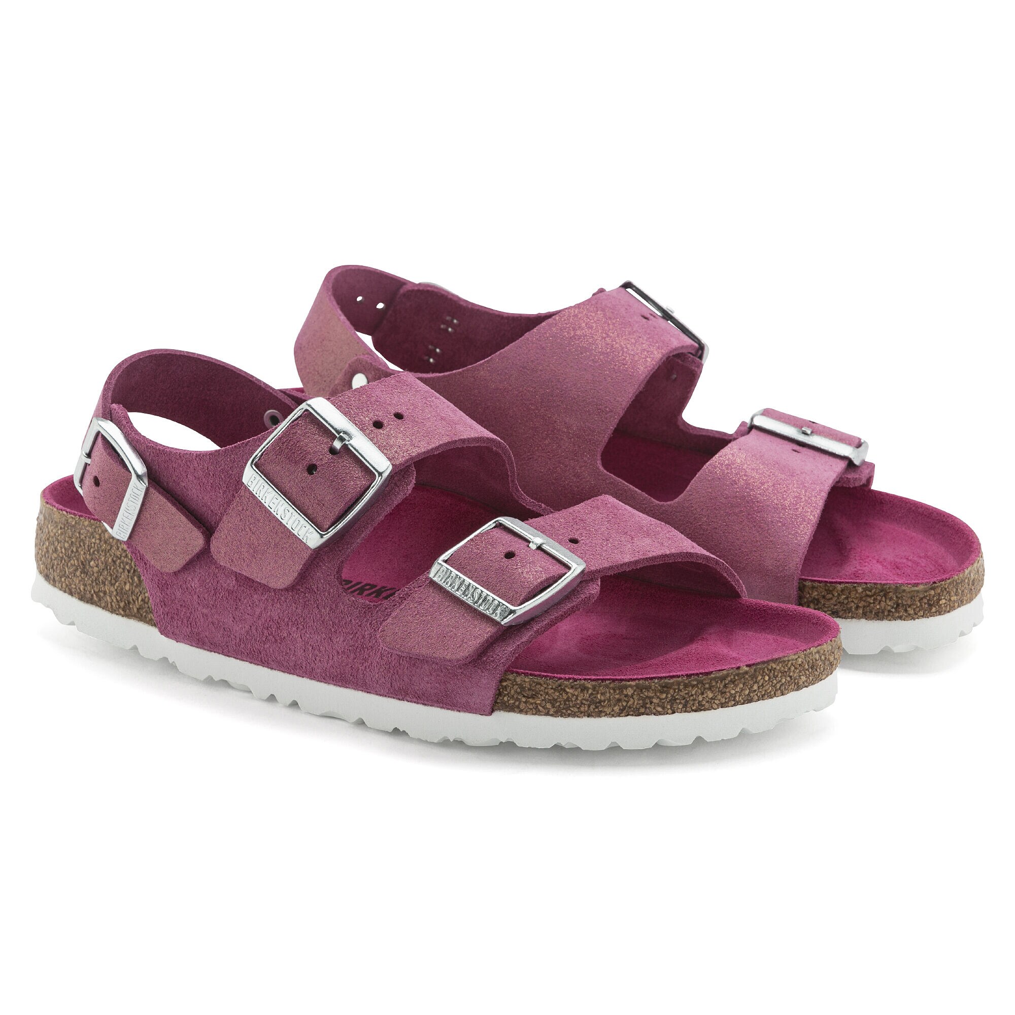 Milano Suede Leather Shimmering Fuchsia BIRKENSTOCK