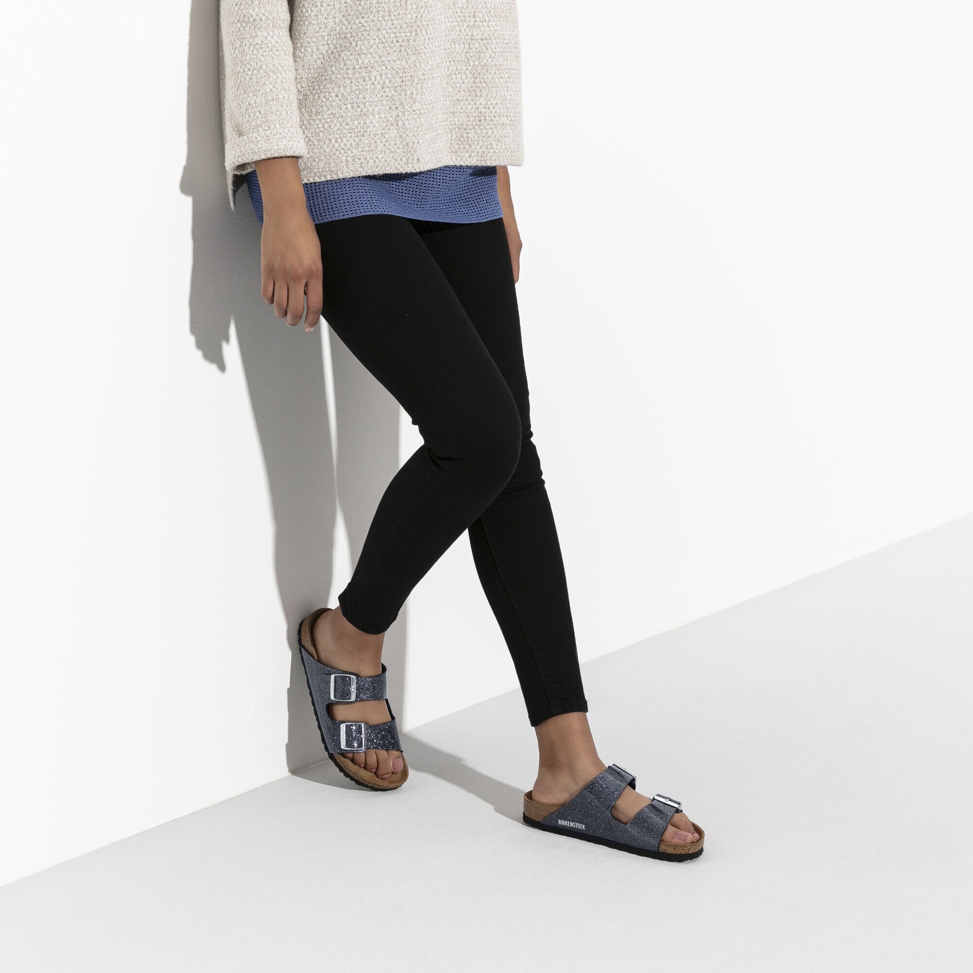 Arizona Birko Flor Cosmic Sparkle Anthracite BIRKENSTOCK