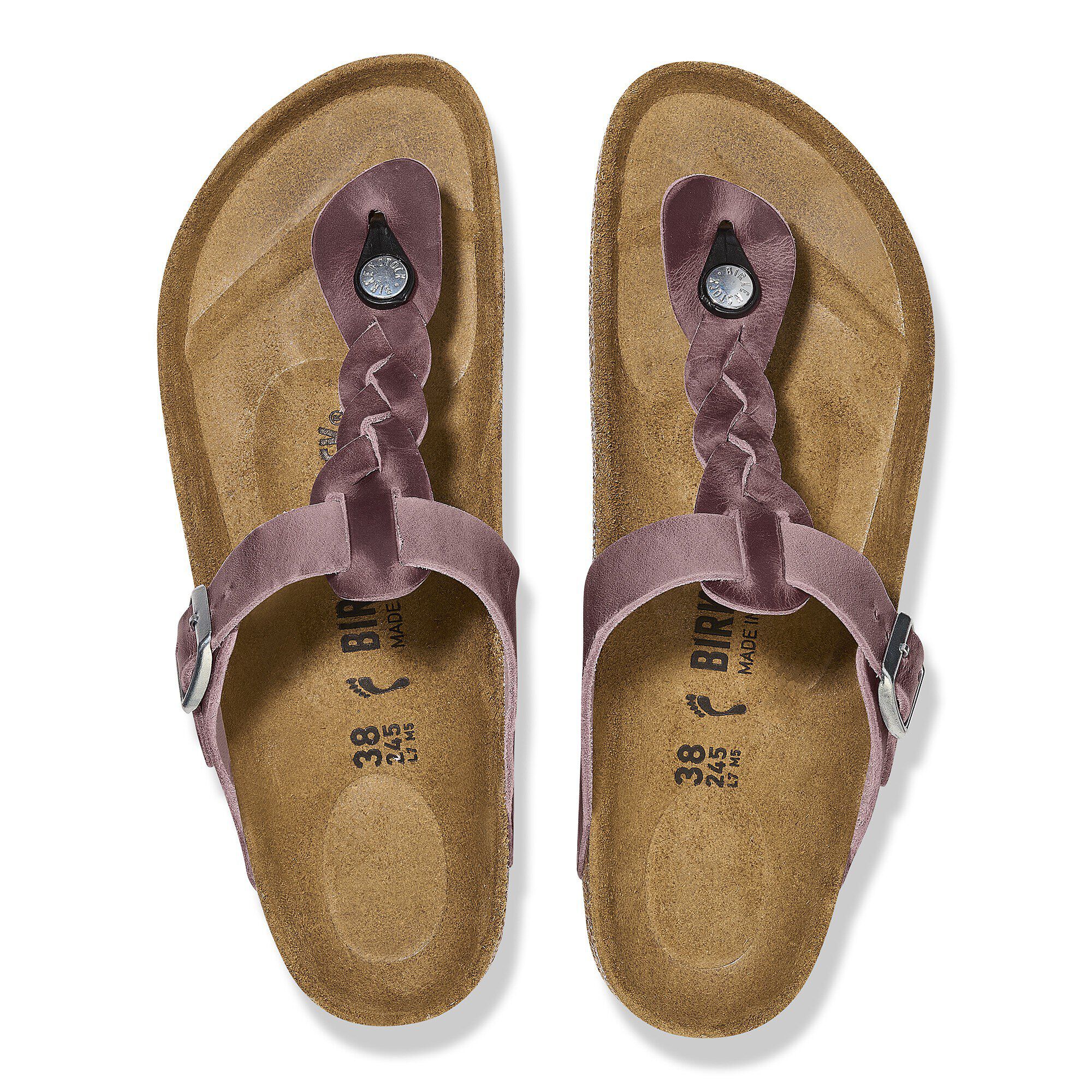 Gizeh Braided Oiled Leather Biscay Bay | BIRKENSTOCK