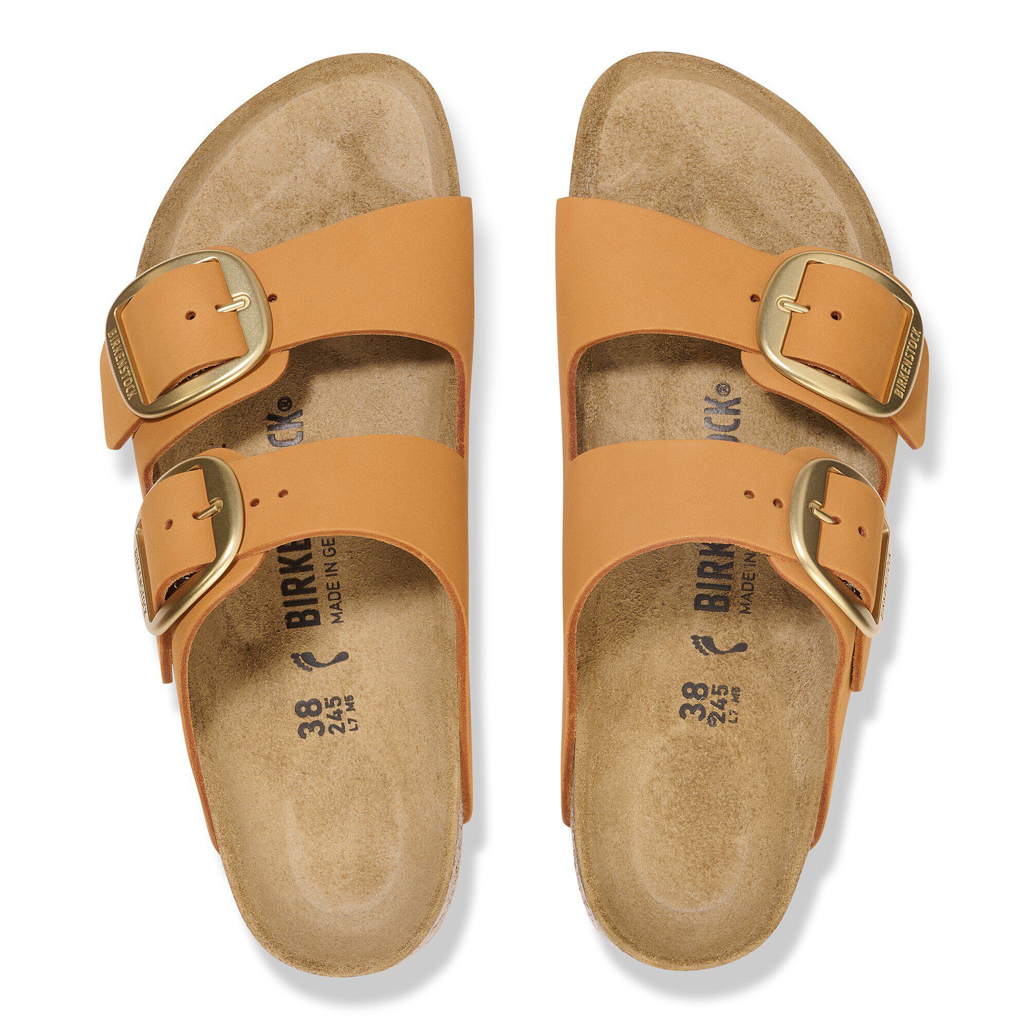 Birkenstock arizona hot sale orange nubuck