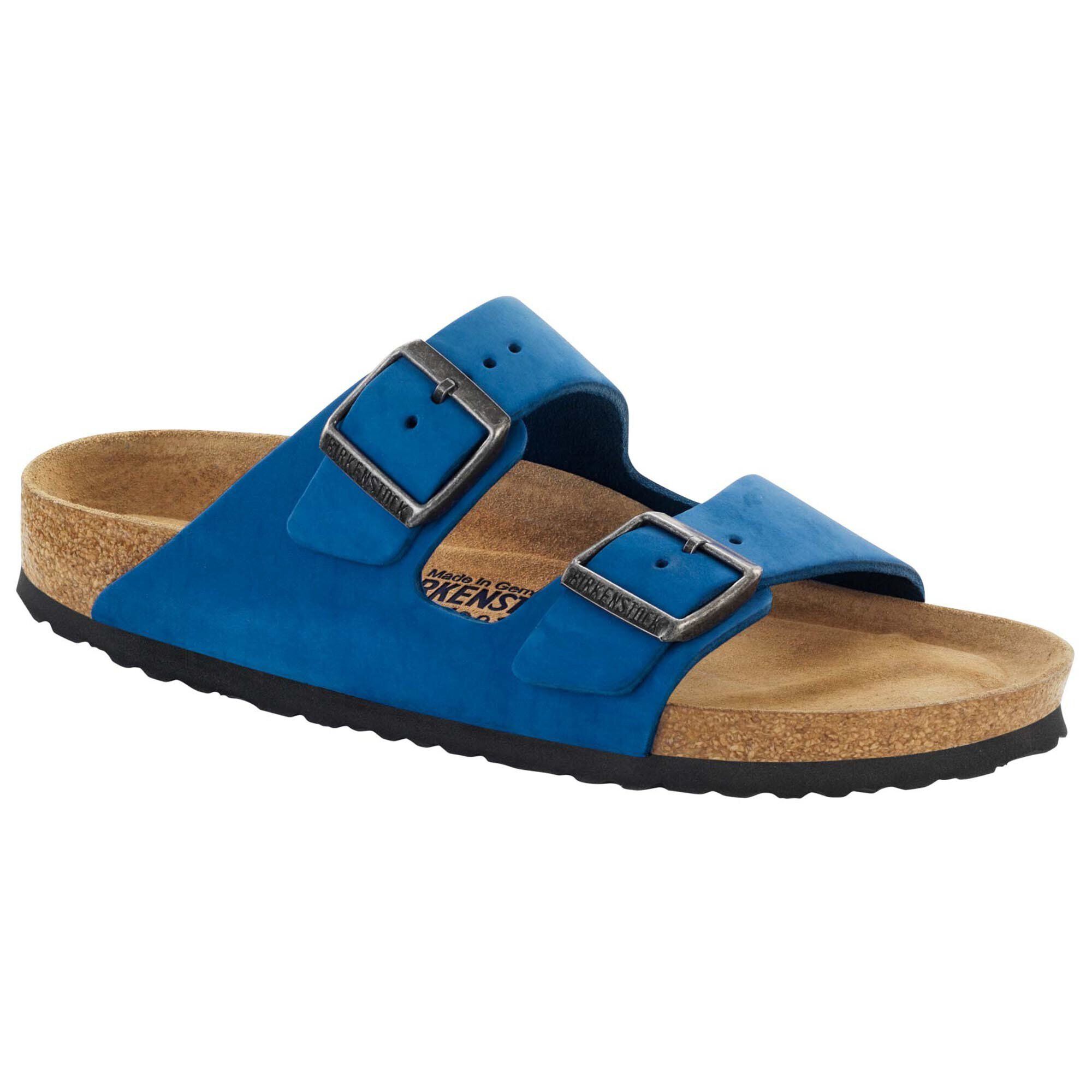 Arizona Soft Footbed Nubuck Leather Blue BIRKENSTOCK