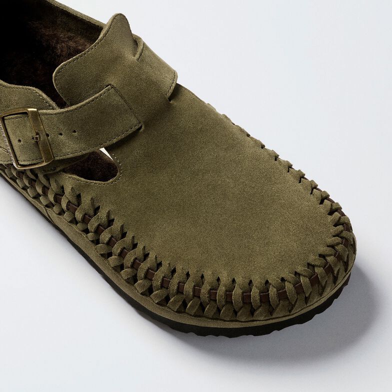 Kith London Braided Suede Leather Olive Night