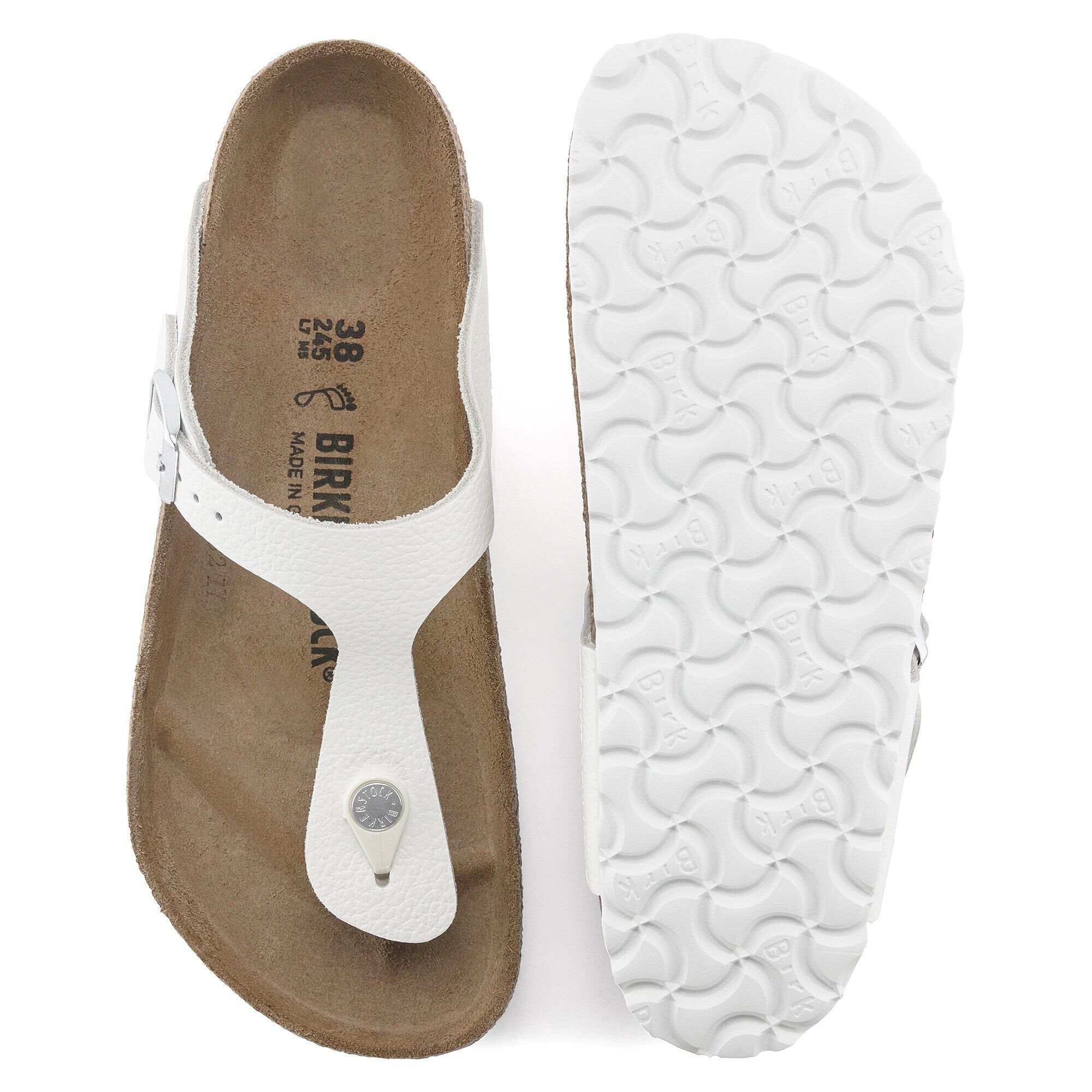 Birkenstock white thong sandals on sale