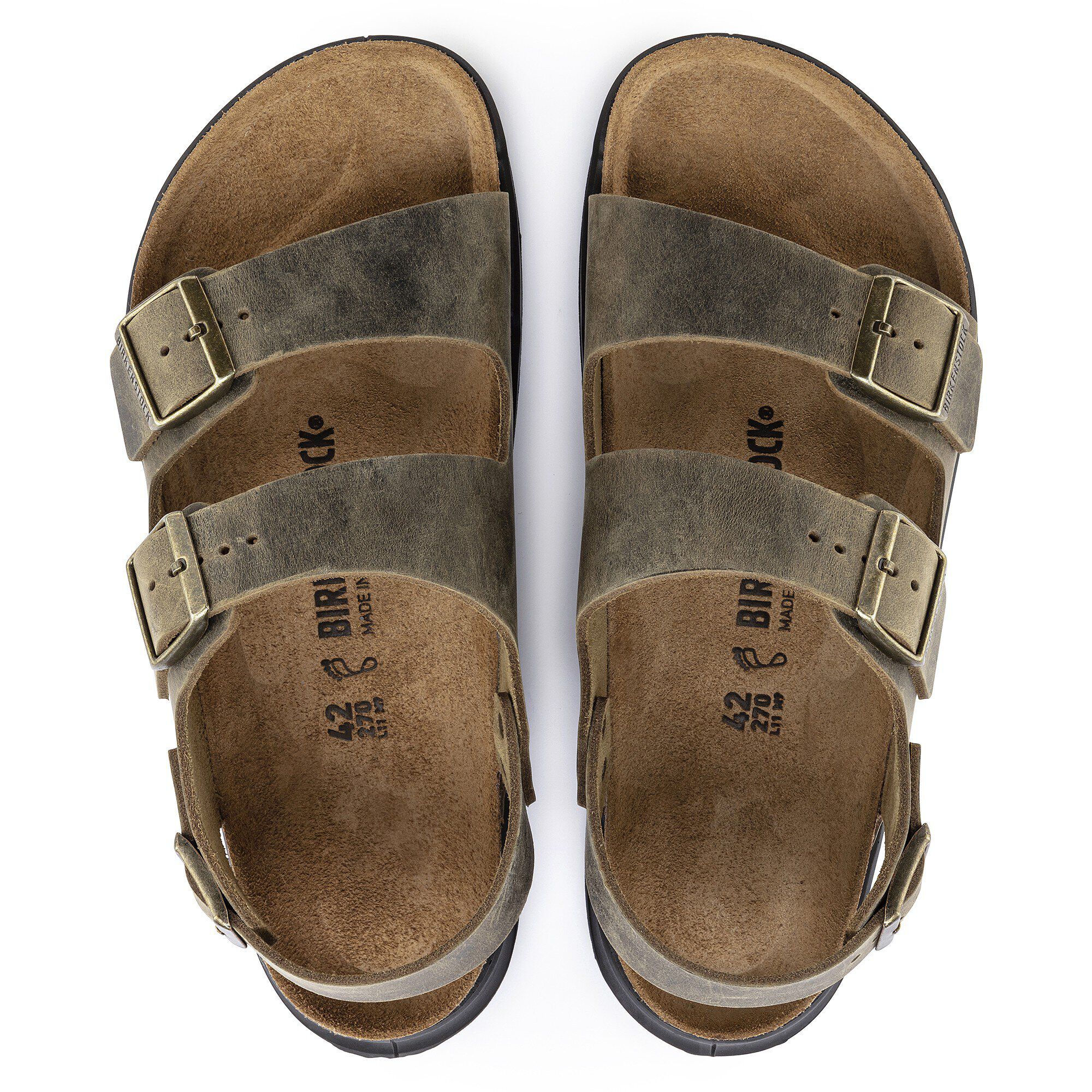 Birkenstock men's milano soft footbed sandals sale
