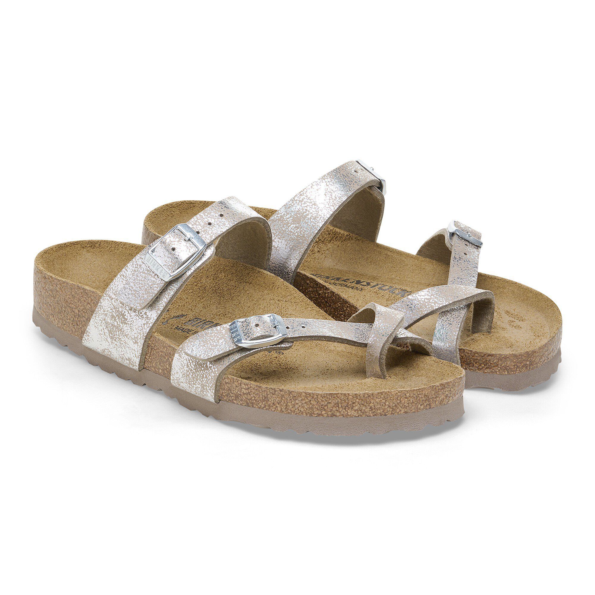 Birkenstock metallic stones silver store