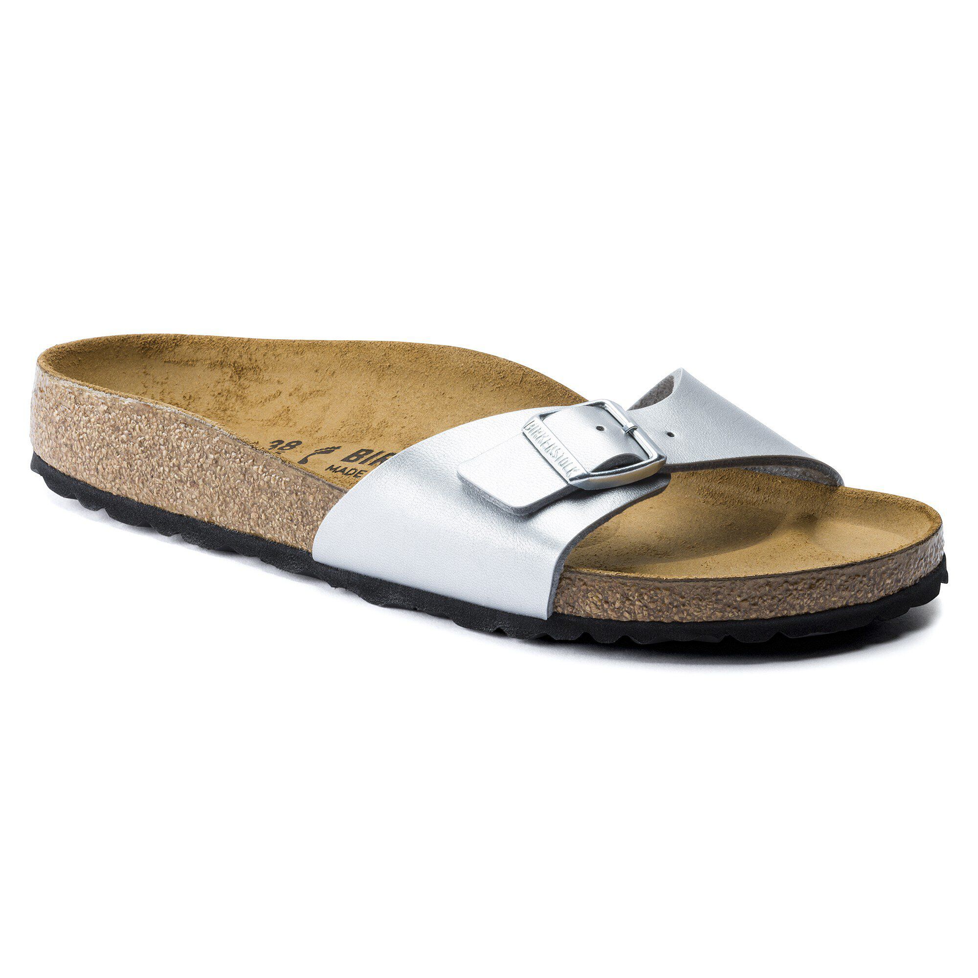 Birkenstock madrid metallic stones silver hotsell