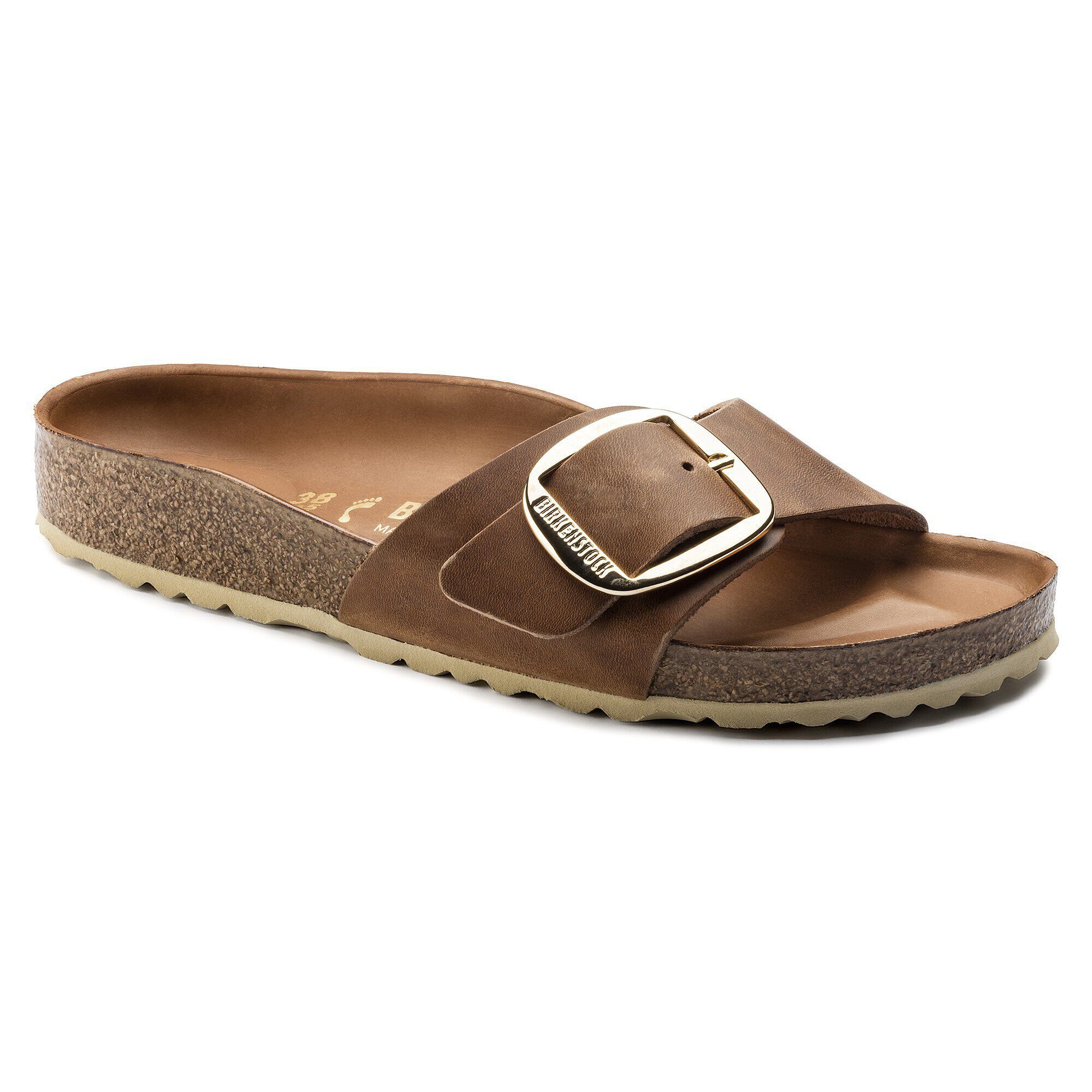Madrid Big Buckle Oiled Leather Cognac BIRKENSTOCK
