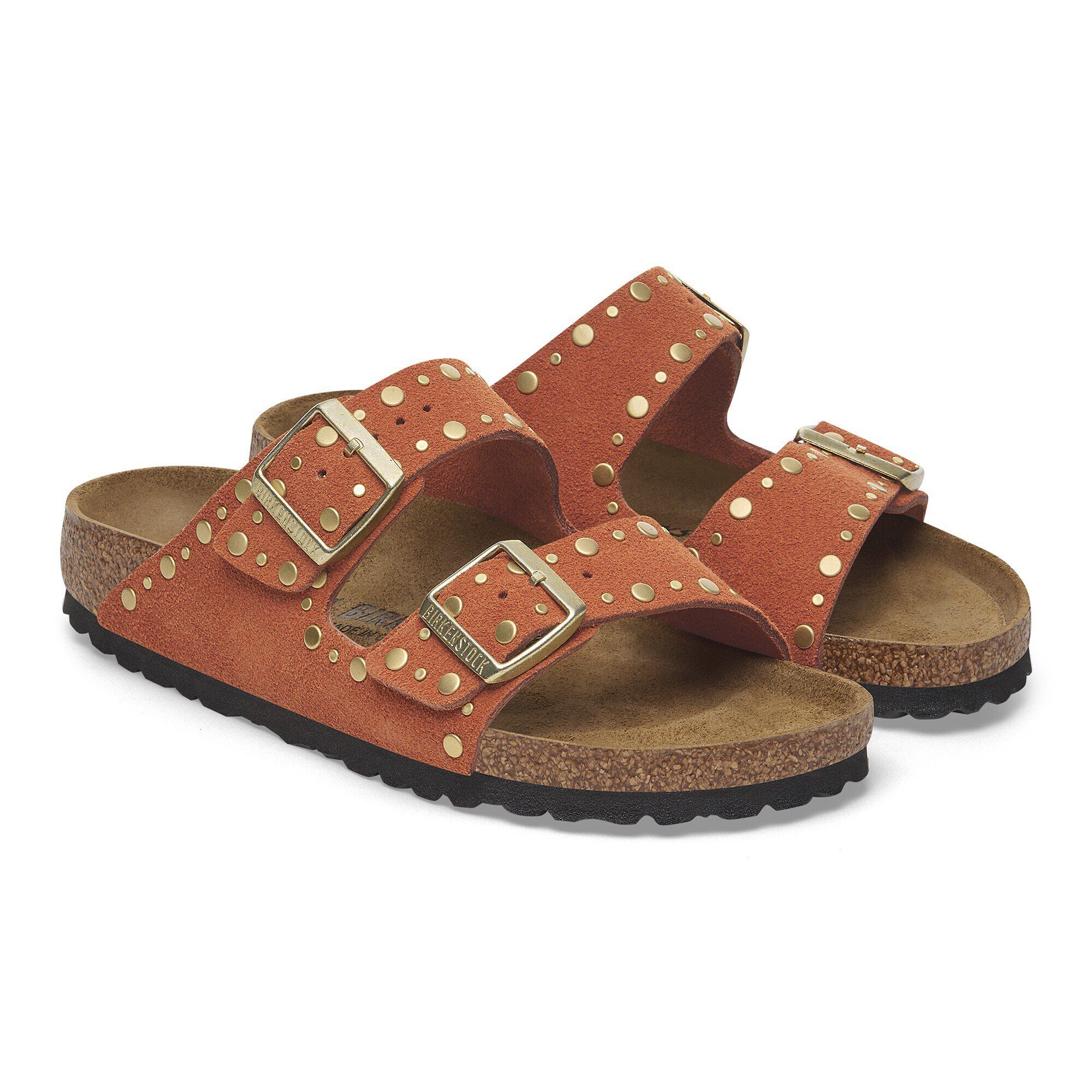 Arizona Rivets Suede Leather Taupe | BIRKENSTOCK