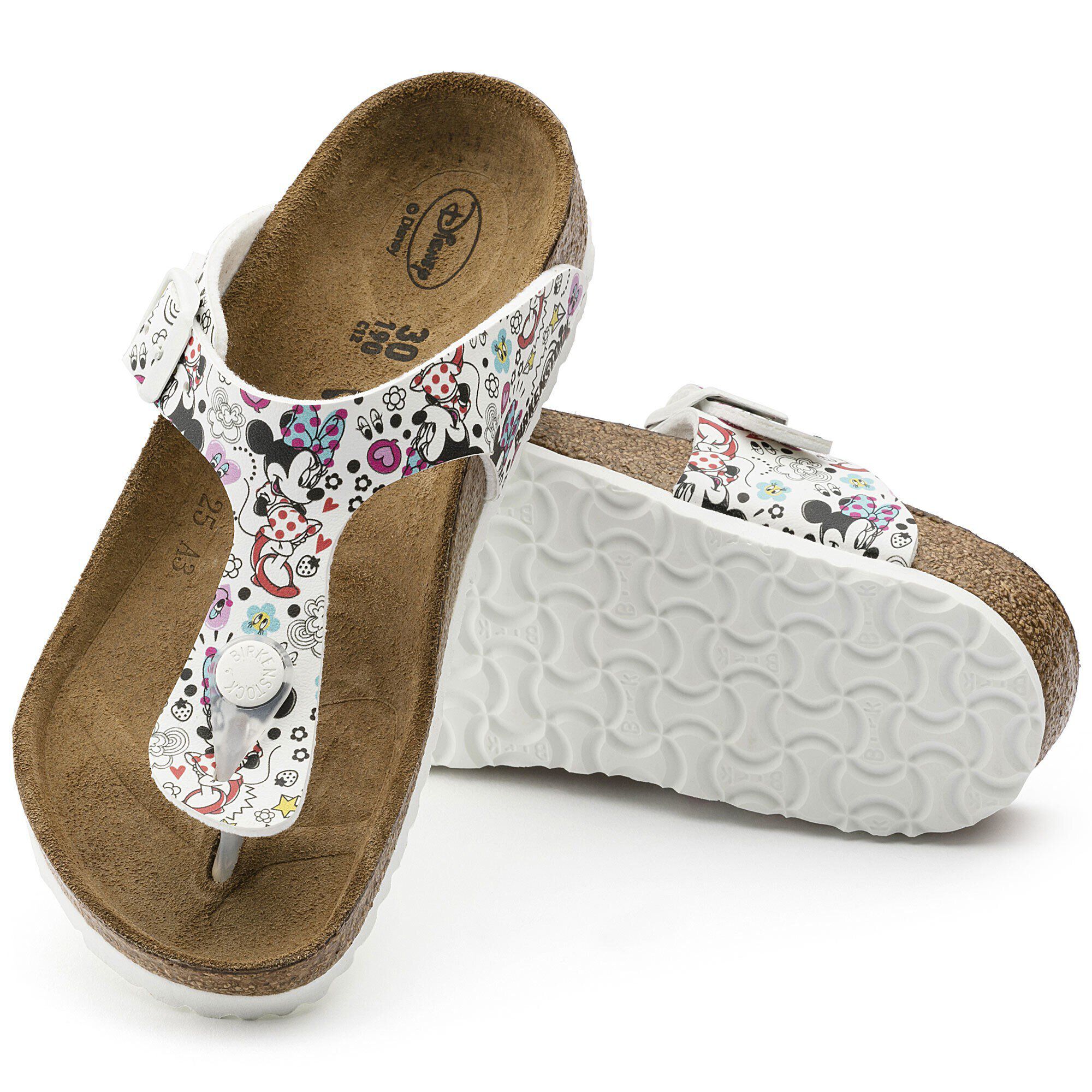 Gizeh Kids Birko Flor Lovely Minnie White BIRKENSTOCK