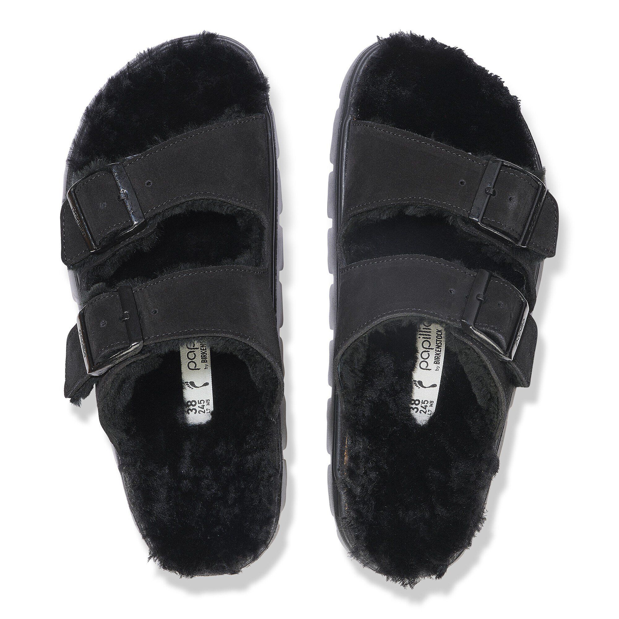 【祝開店！大放出セール開催中】 Chunky Arizona Shearling Black Leather-Shearling Suede 靴