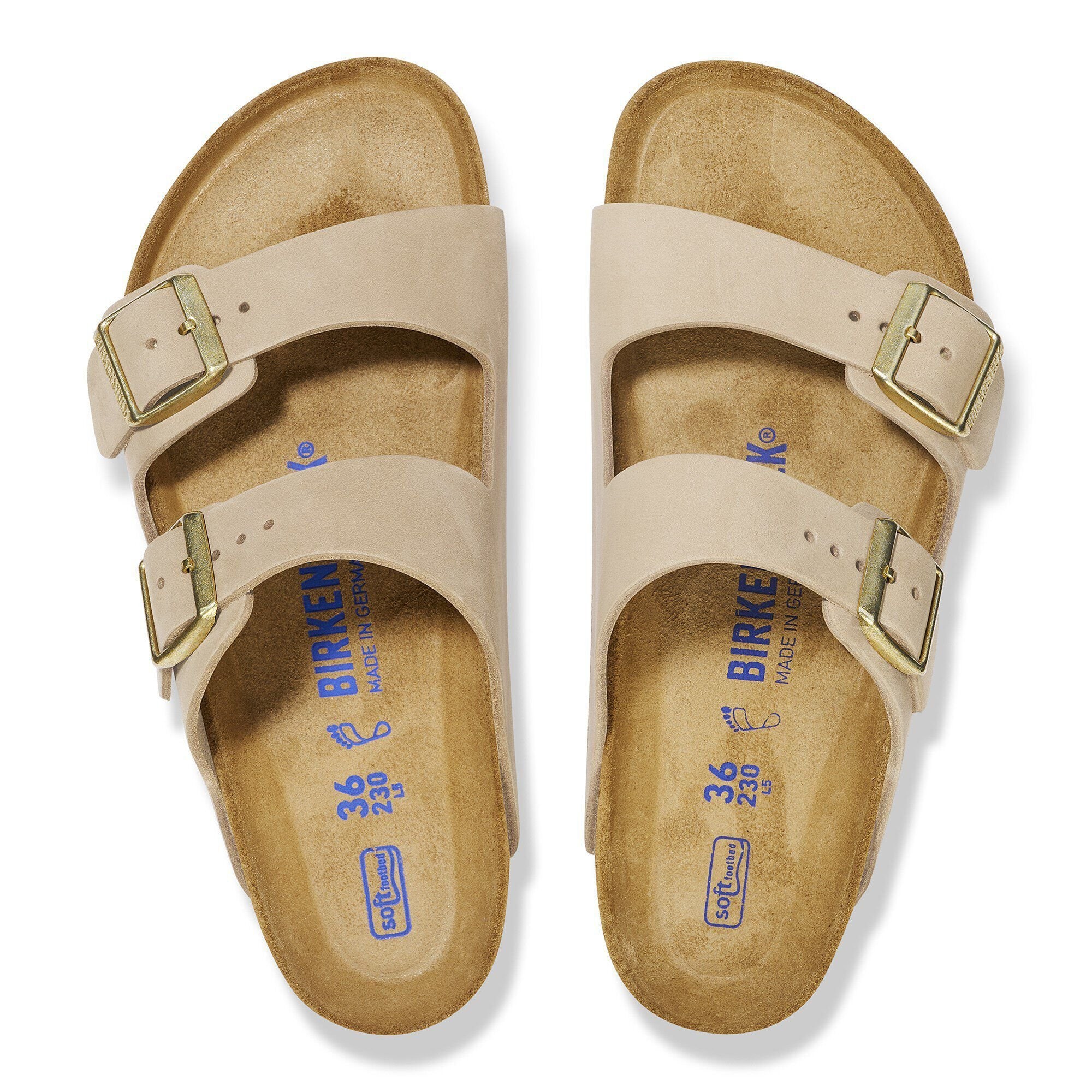Arizona Soft Footbed Nubuck Leather Sandcastle | BIRKENSTOCK