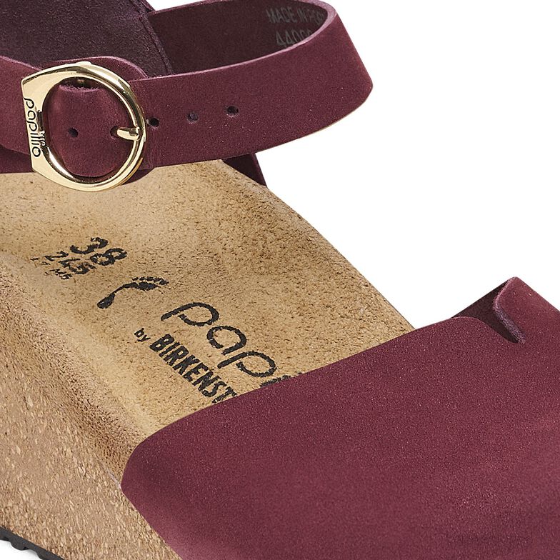 Mary Ring-Buckle Nubuk Leather