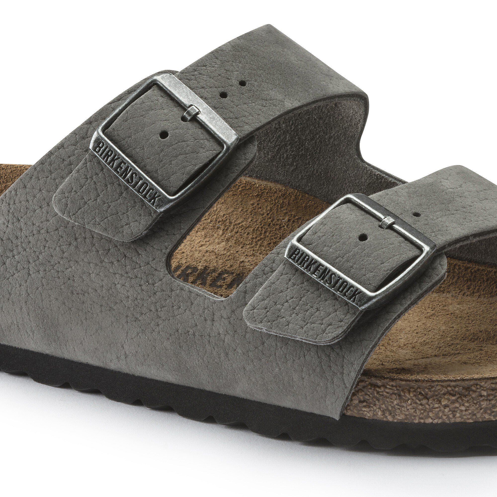 Birkenstock Arizona Nubuck Regular Men s Sandals Desert Buck Whale Gray