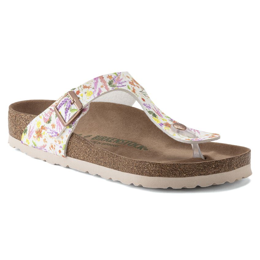 Mod viljen Champagne Victor Gizeh Vegan Birko-Flor Summer Floral Rose | BIRKENSTOCK