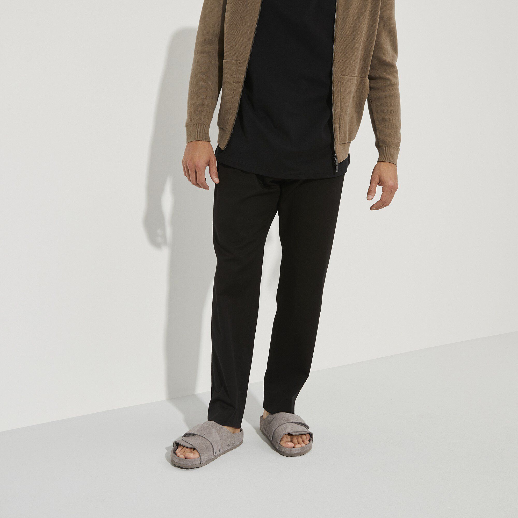 Kyoto Suede Leather Gray Taupe | BIRKENSTOCK