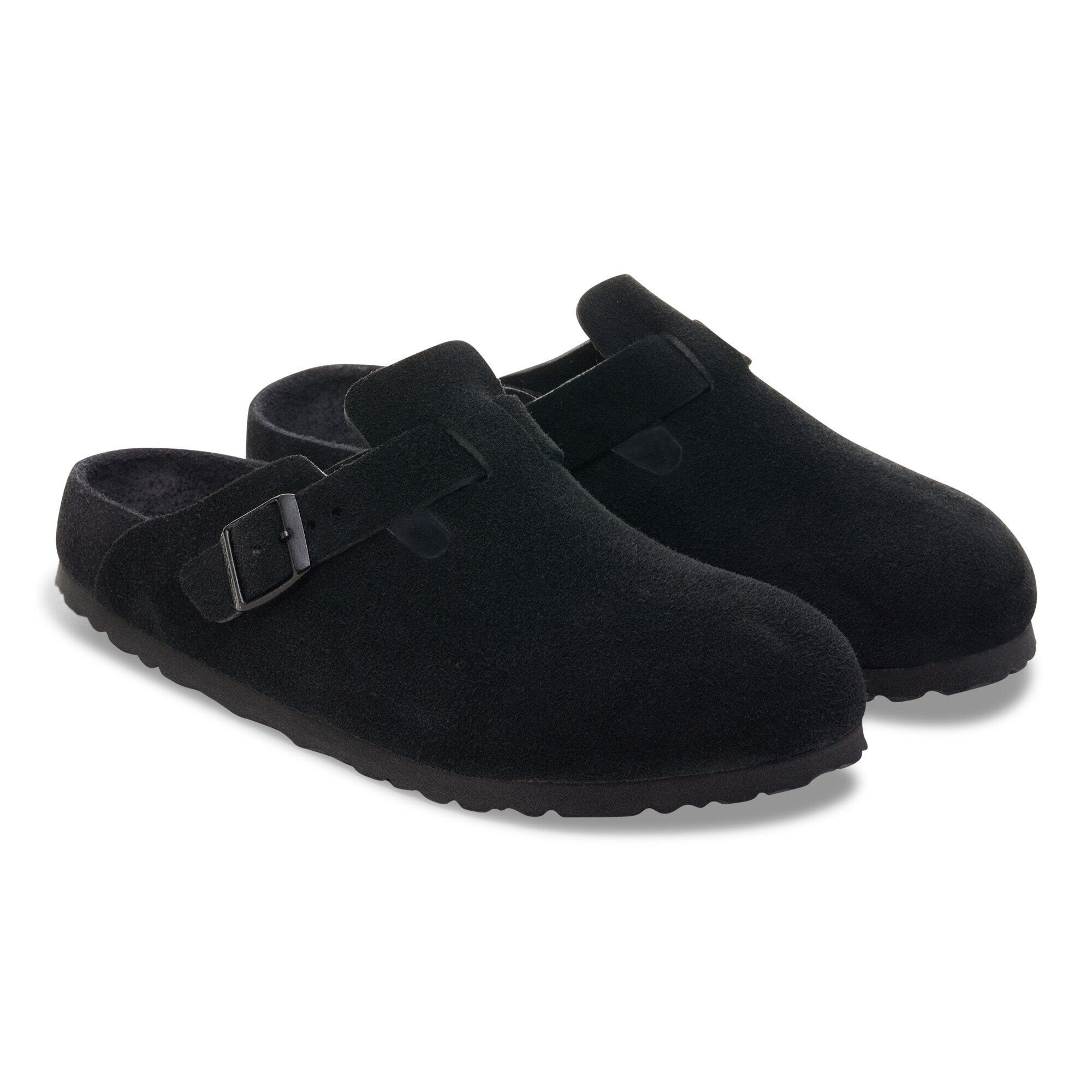 独特の上品 Suede Boston Leather BIRKENSTOCK | Black 靴