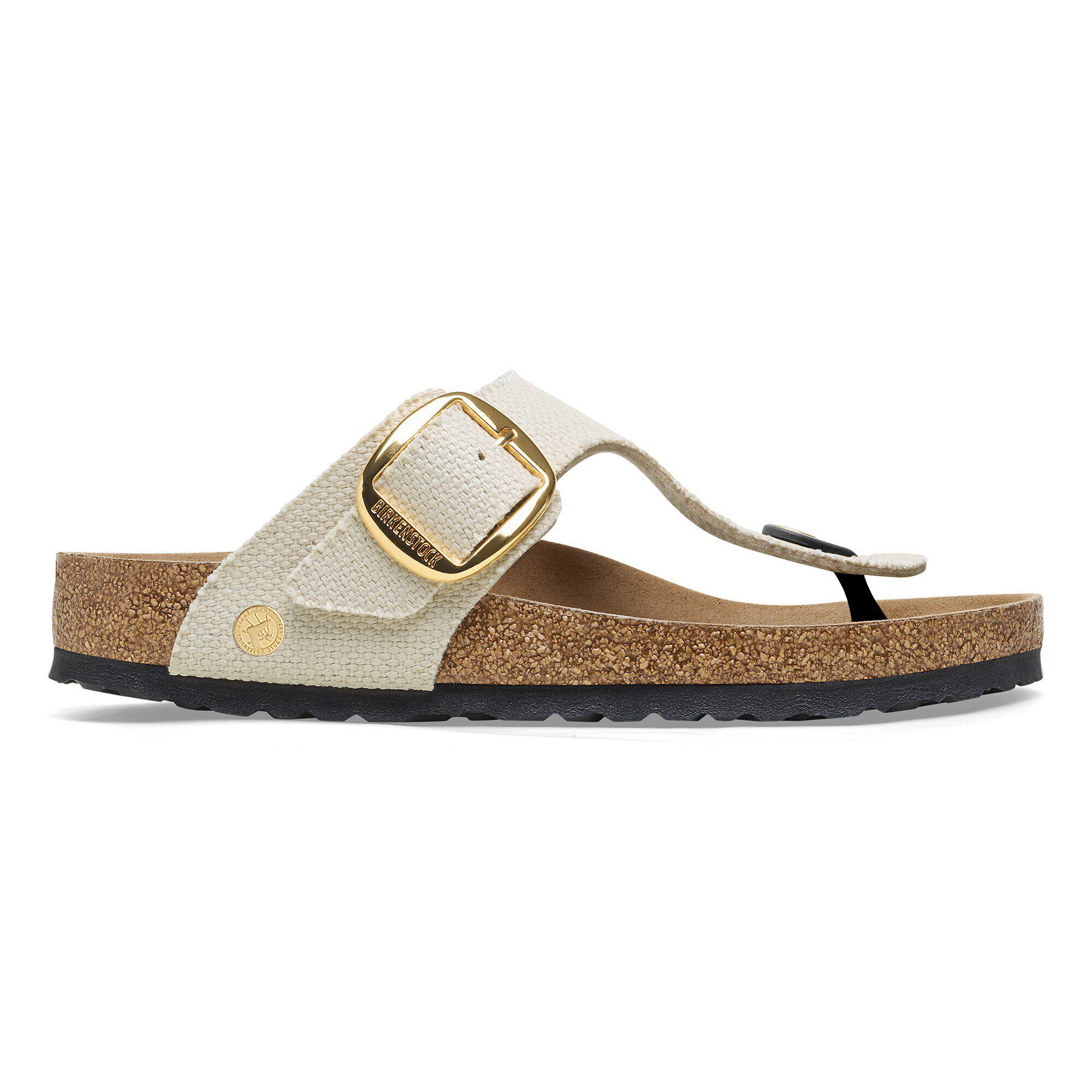 Gizeh Vegan Big Buckle Textile Canvas Eggshell | BIRKENSTOCK