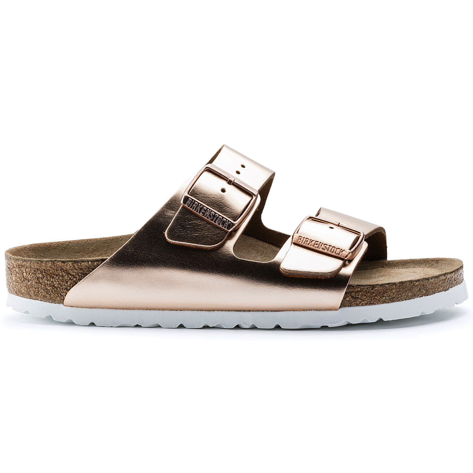 Birkenstock arizona soft footbed metallic discount
