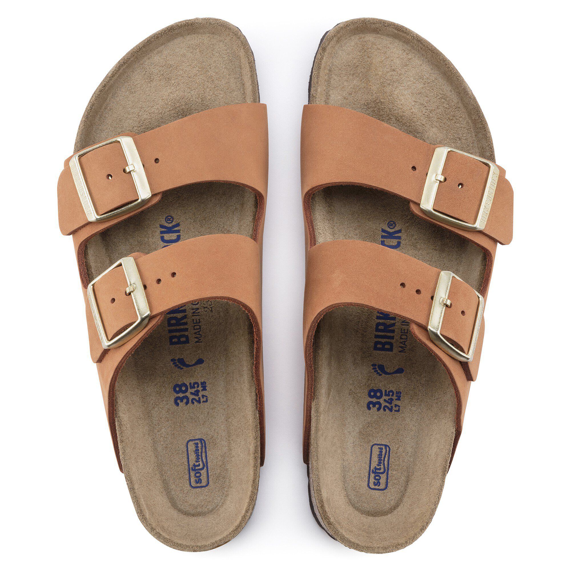Arizona Soft Footbed Nubuck Leather Pecan BIRKENSTOCK