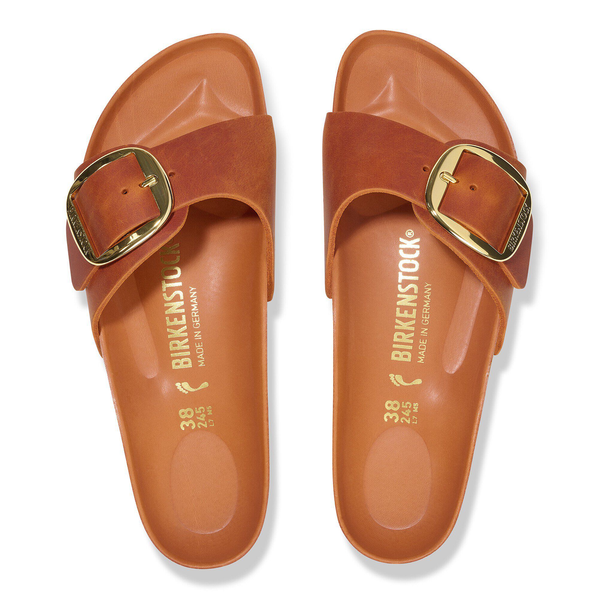 Madrid Big Buckle Natural Leather Oiled