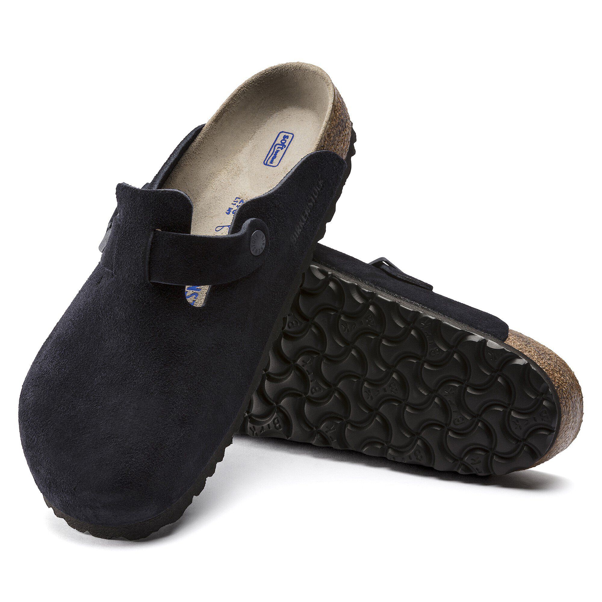 Boston Soft Footbed Suede Leather Midnight Blue