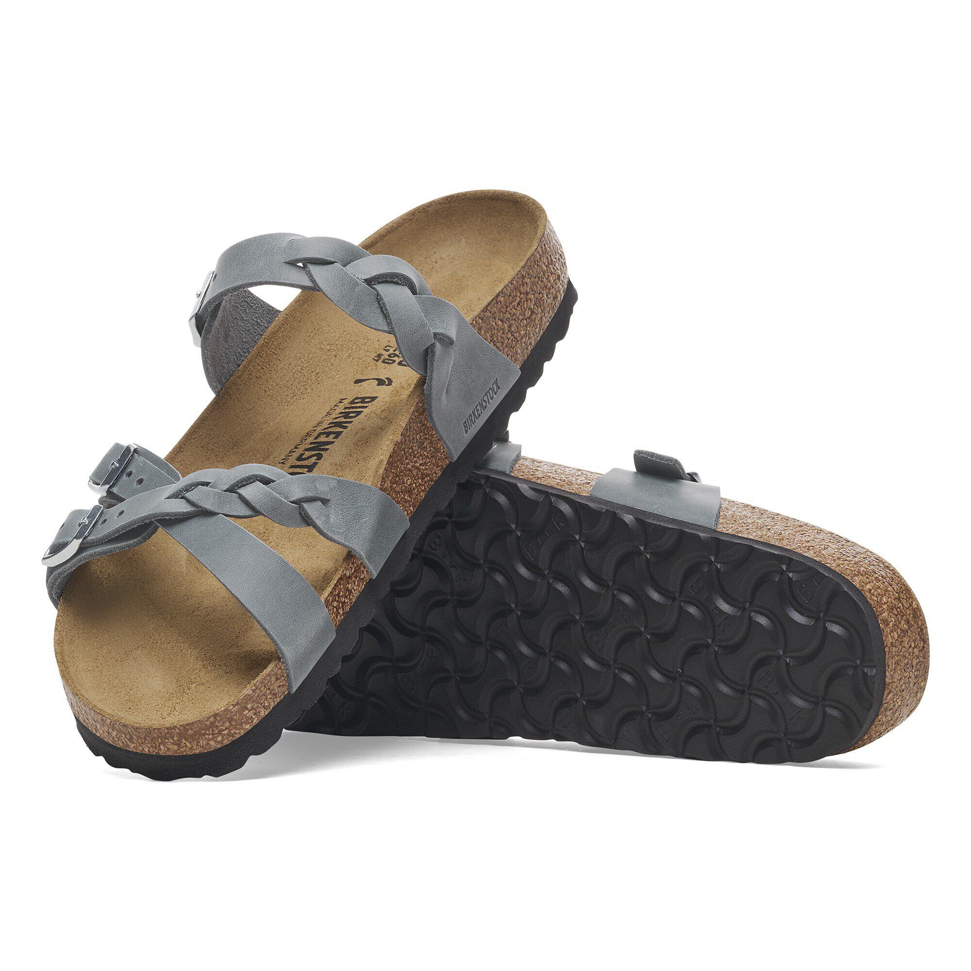 ファッション Franca Braided Oiled Leather Basalt Gray | BIRKENSTOCK サンダル