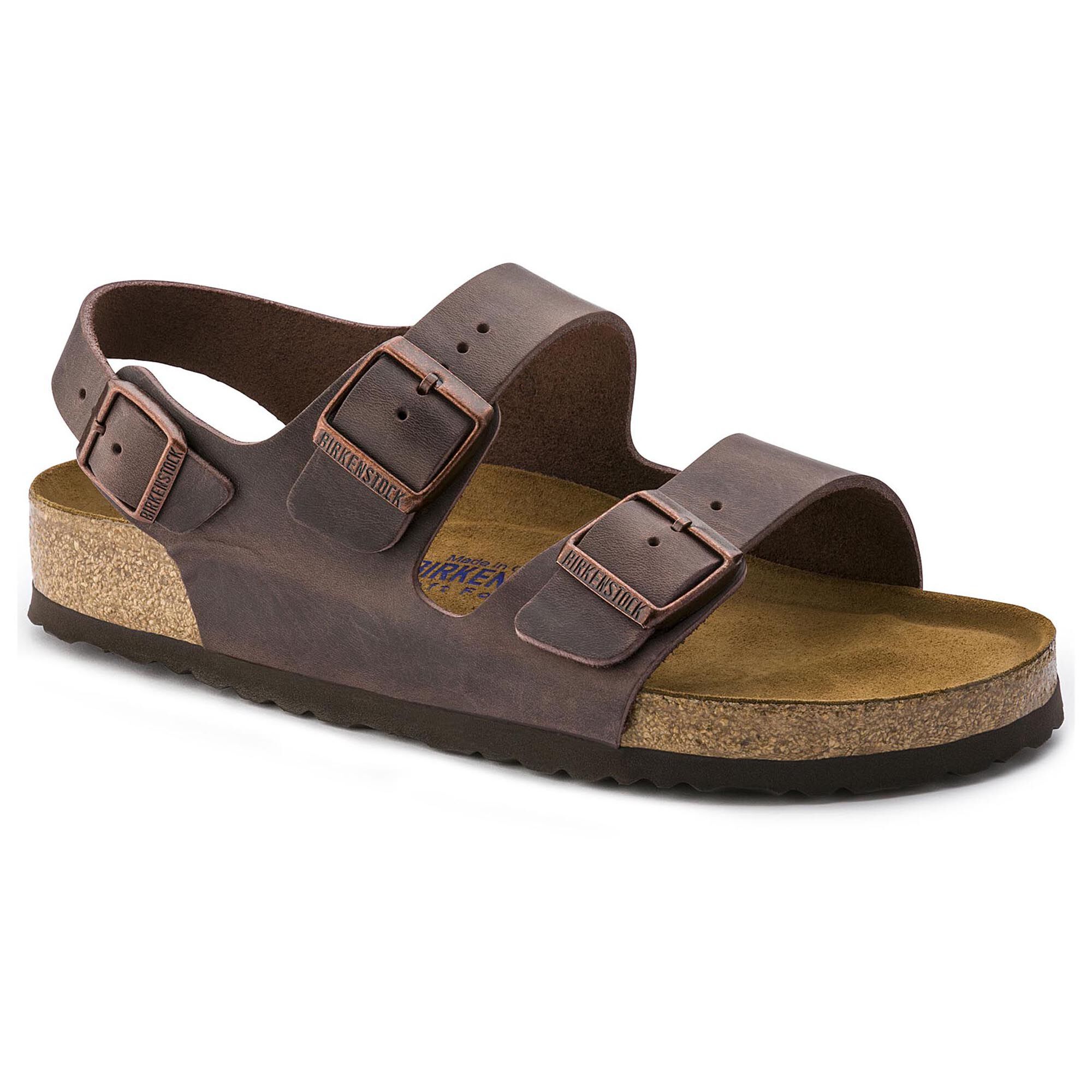 Birkenstock milano unisex soft footbed leather sandal store