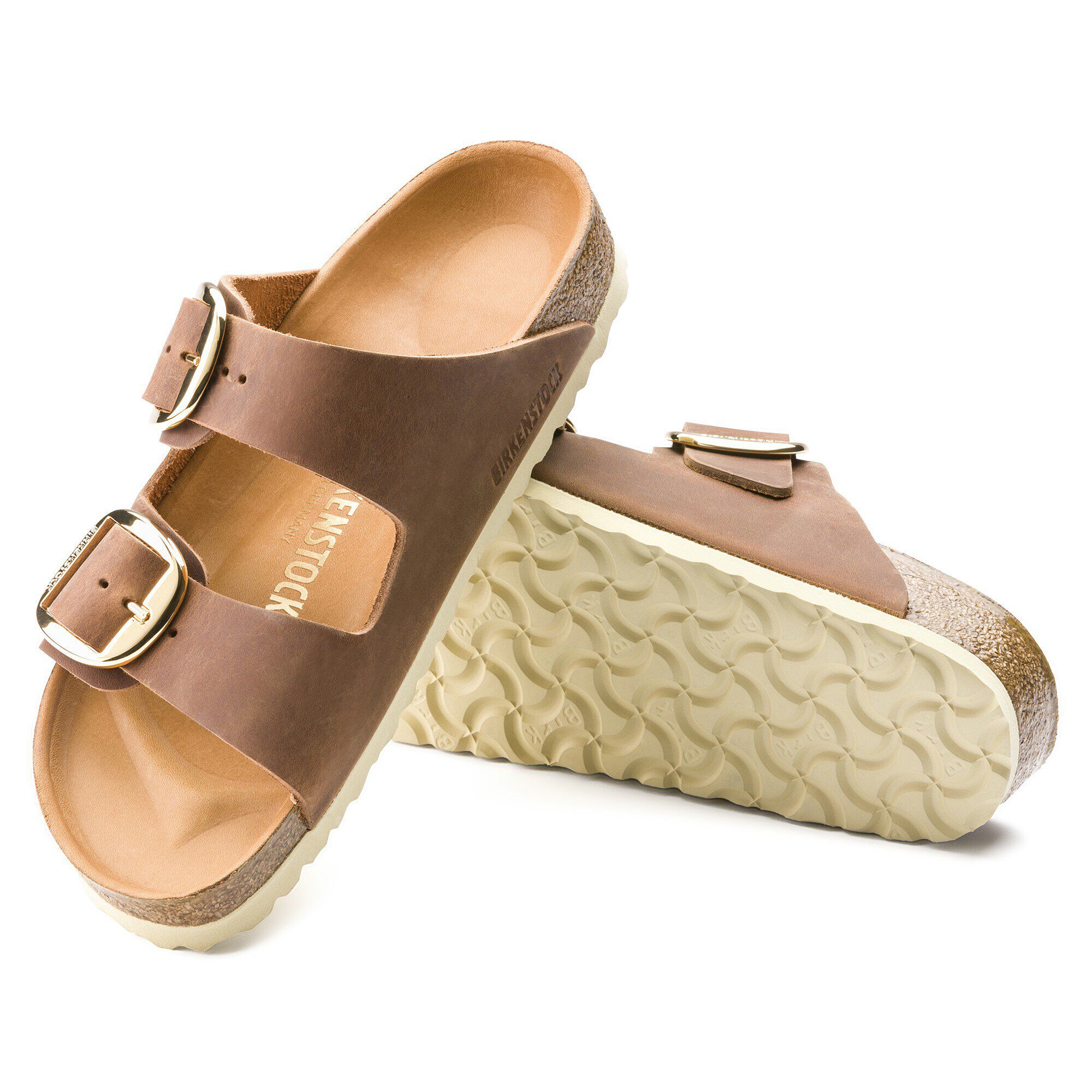 Arizona Big Buckle Oiled Leather Cognac | BIRKENSTOCK
