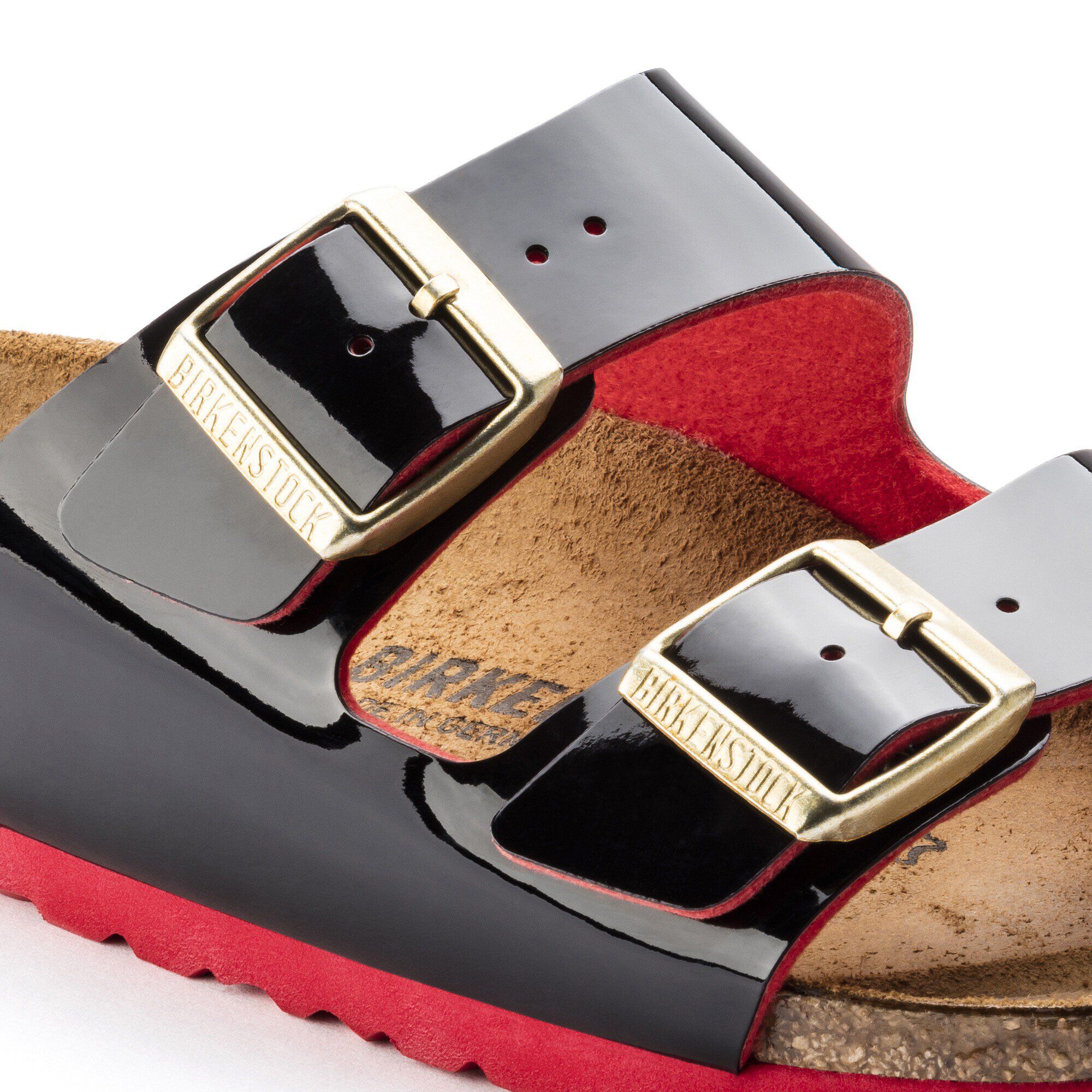 Red discount patent birkenstocks