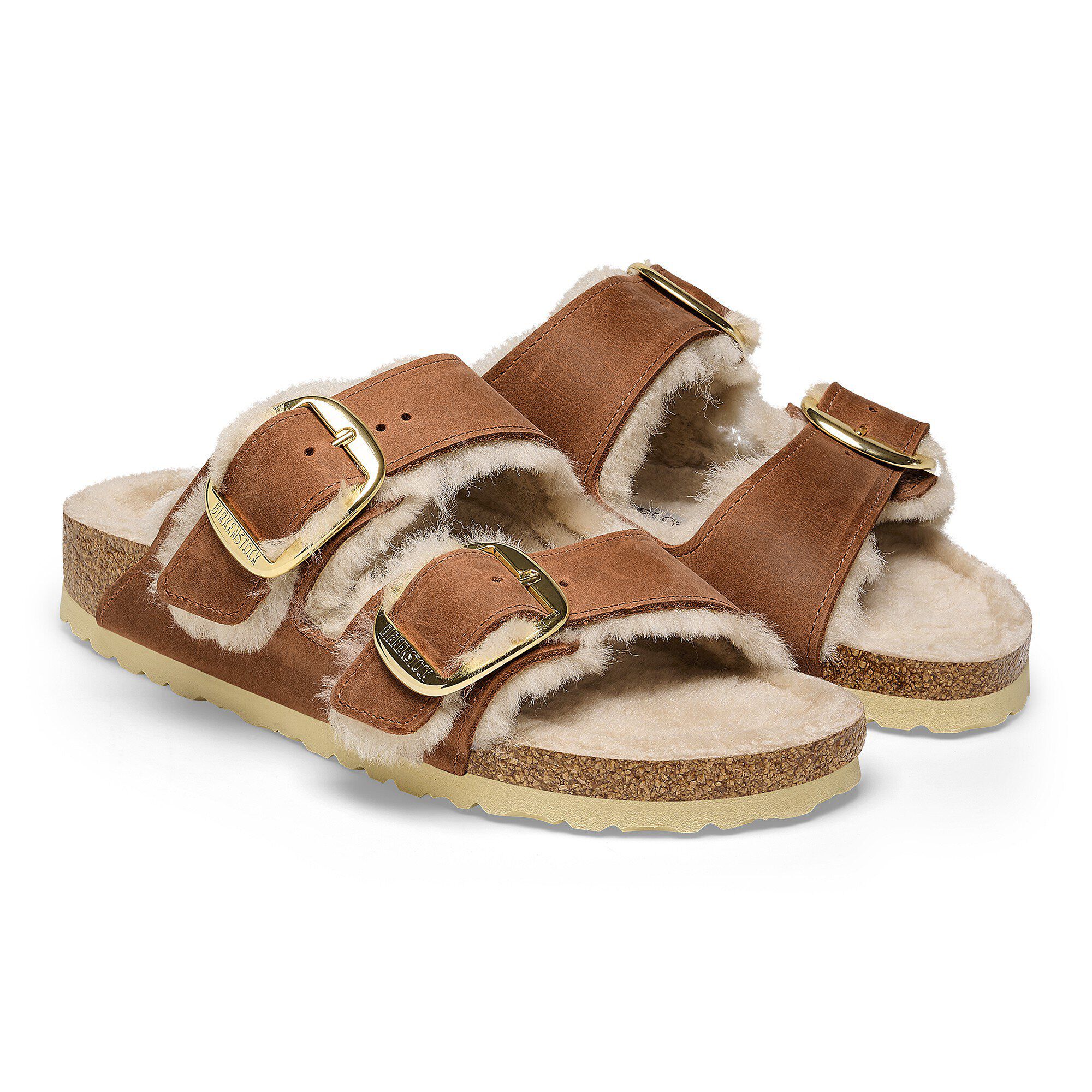 Arizona Big Buckle Shearling Oiled Leather Cognac | BIRKENSTOCK Arizona Big Buckle Shearling Oiled Leather Cognac | BIRKENSTOCK