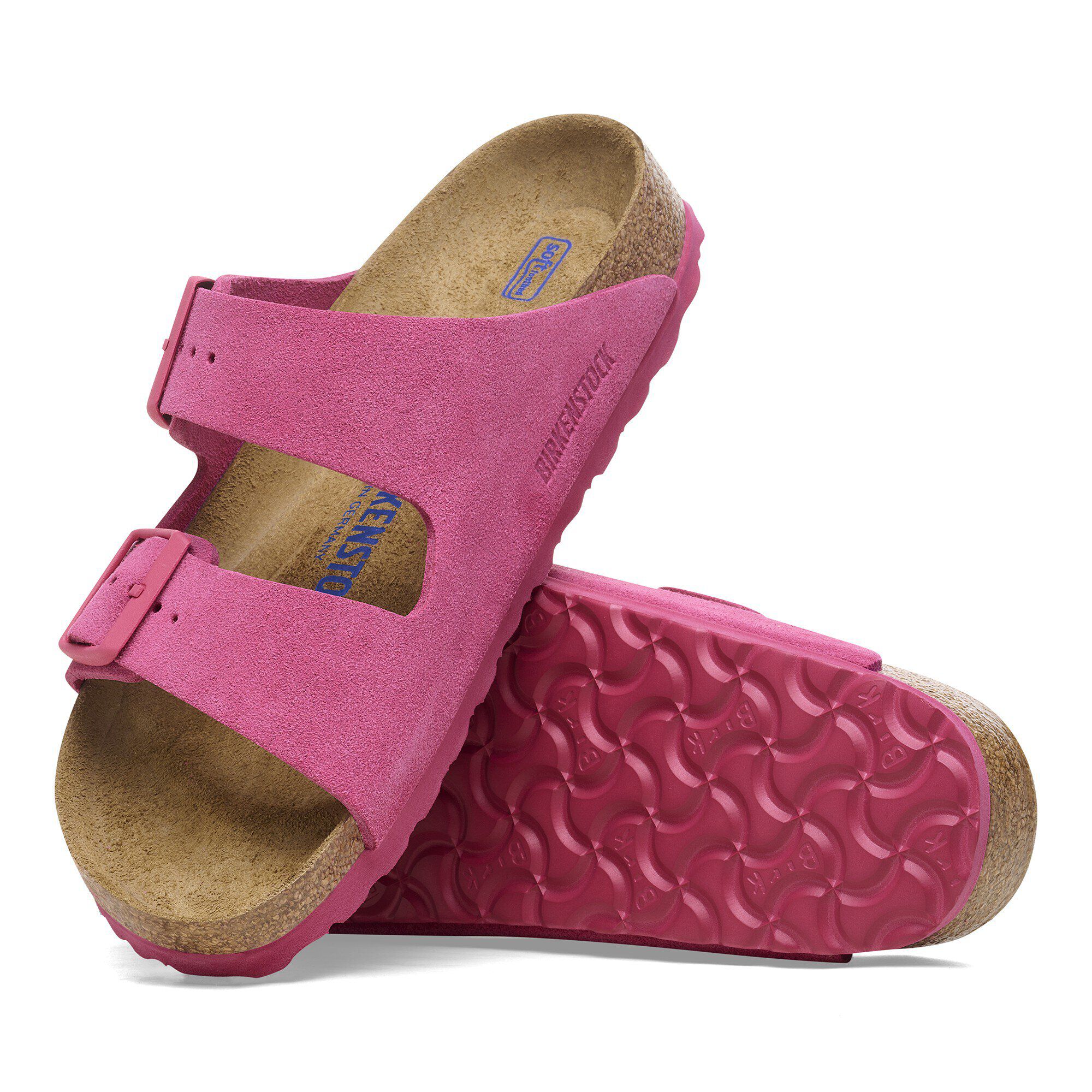 Arizona Soft Footbed Suede Leather Fuchsia Tulip | BIRKENSTOCK