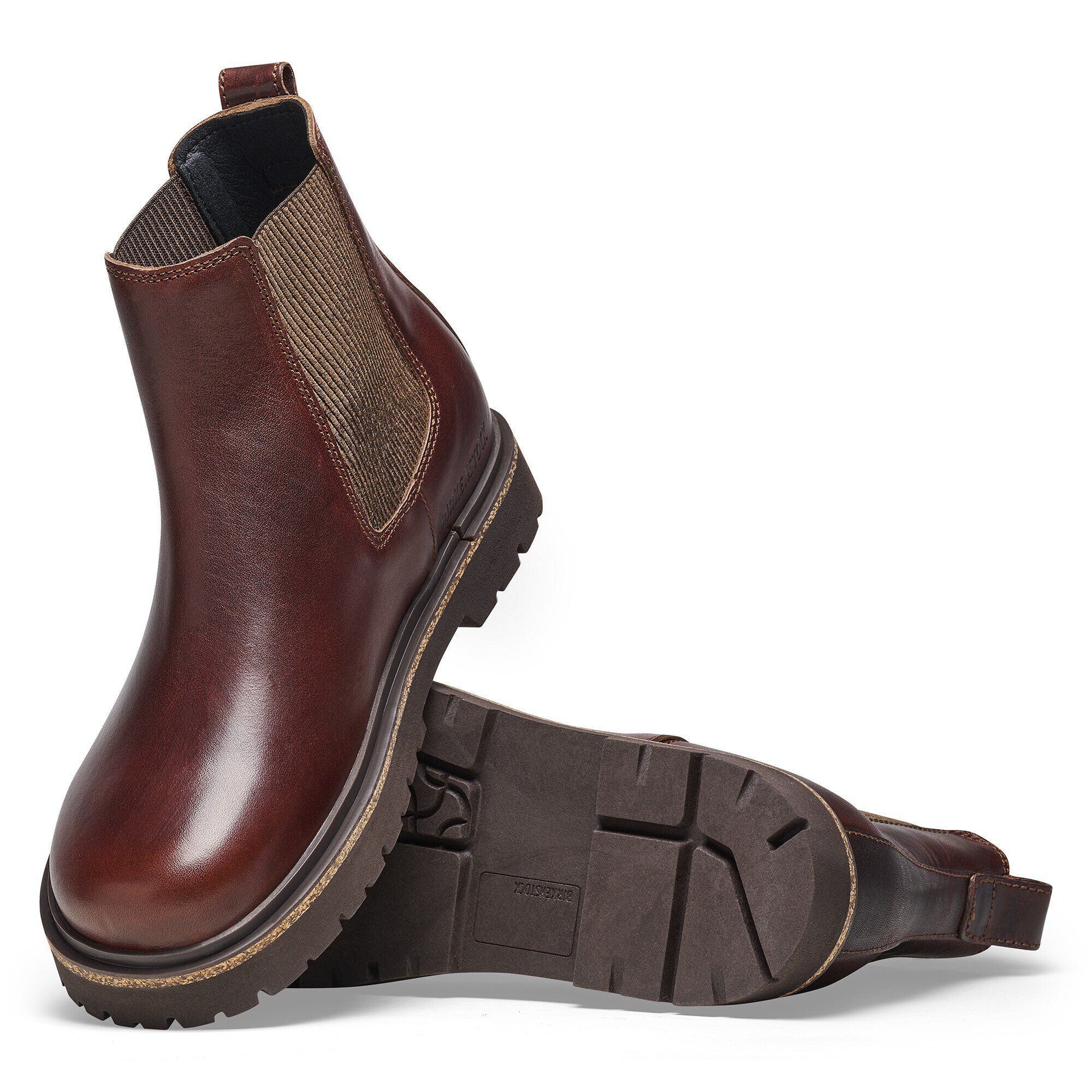 Leather boots deals slip on