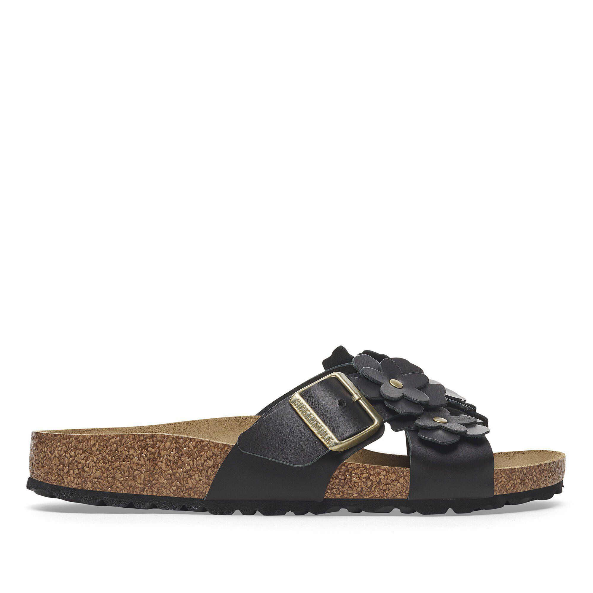 Siena Flowers Leather Black | BIRKENSTOCK