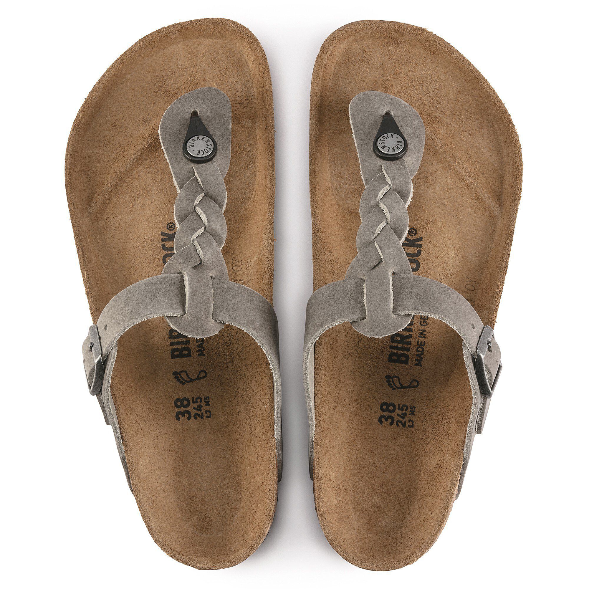 Gizeh Natural Leather Patent Patent White | BIRKENSTOCK