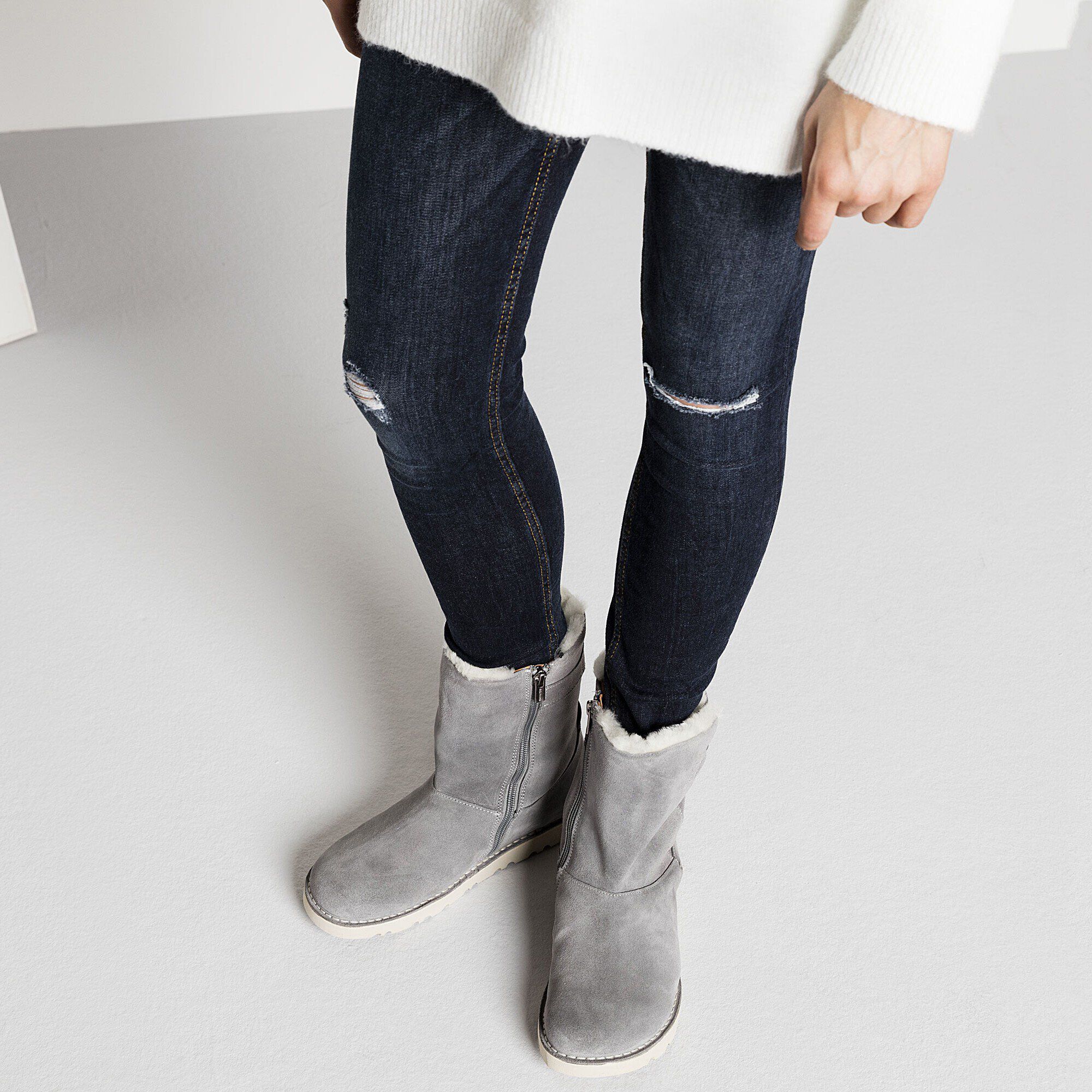 Westford Suede Leather Light Gray BIRKENSTOCK