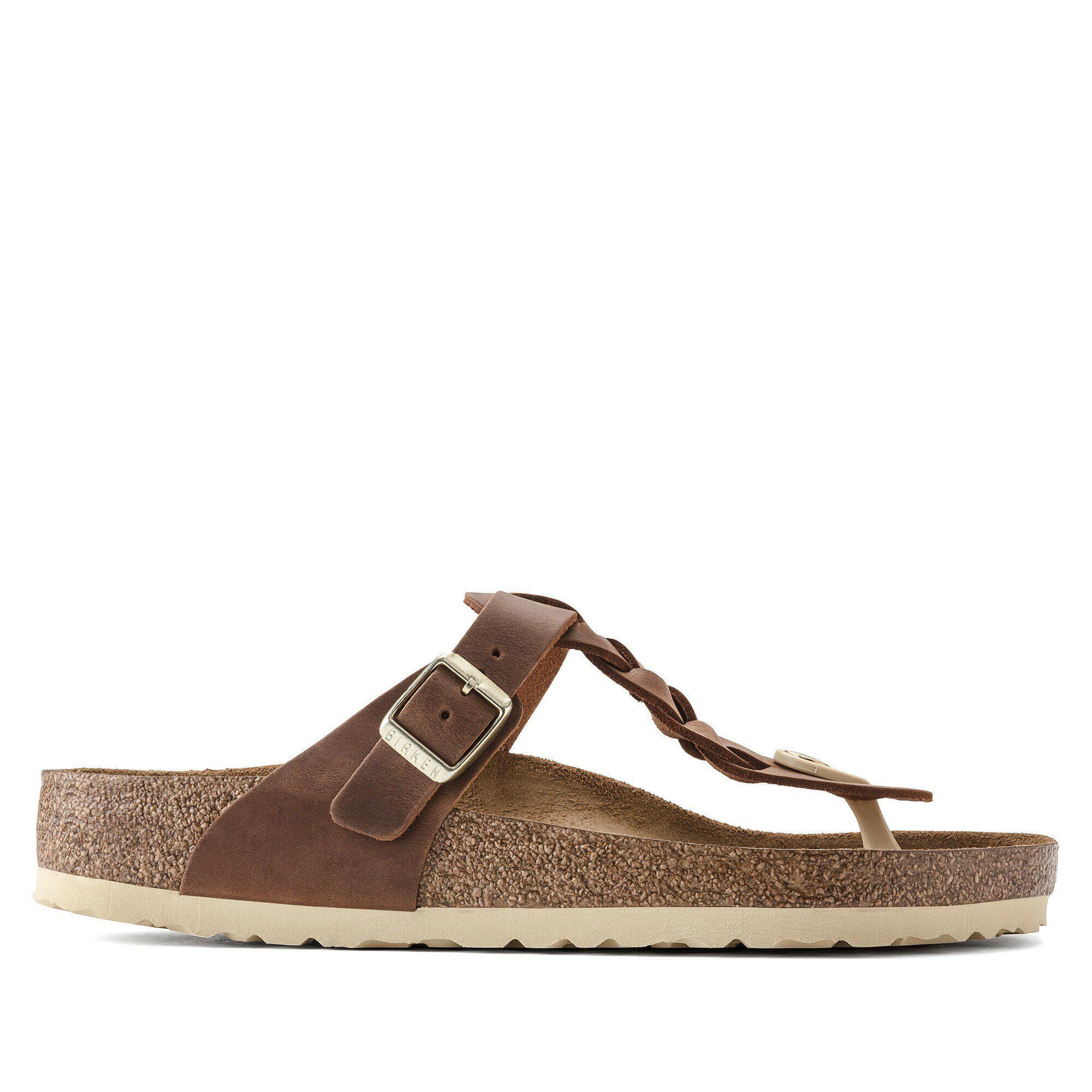 シューズ・サンダルその他 Birkenstock Gizeh Oiled Leather Braided Sandals Gizeh Braided Oiled Leather Black | BIRKENSTOCK
