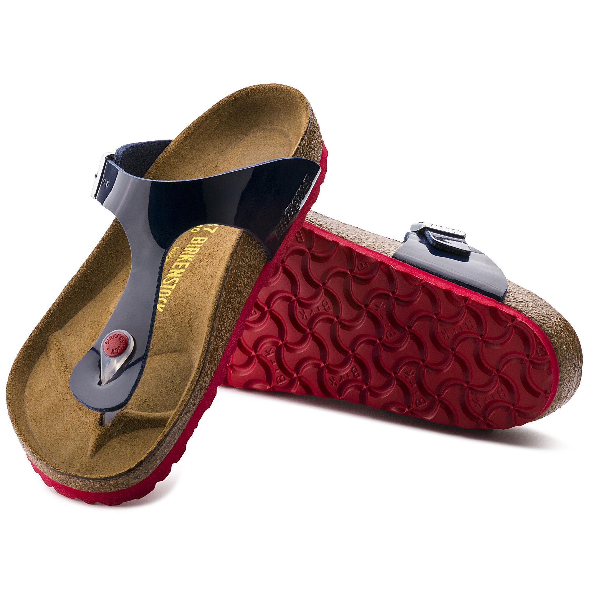 Birkenstock gizeh red patent leather outlet