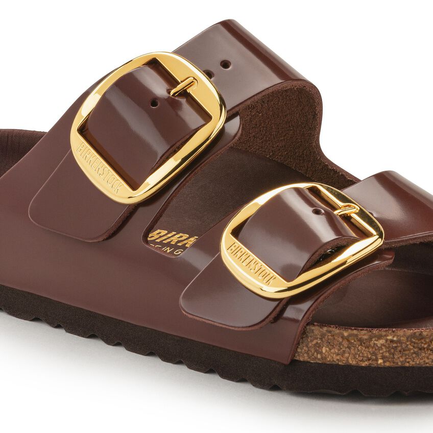 Arizona Big Buckle Natural Leather High Shine | BIRKENSTOCK