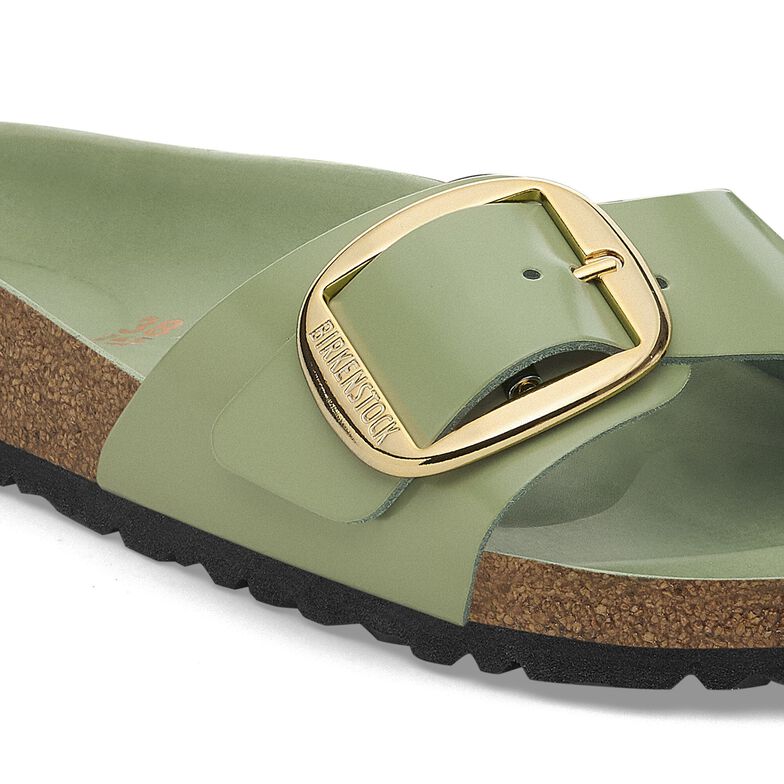 Madrid Big Buckle Natural Leather Patent