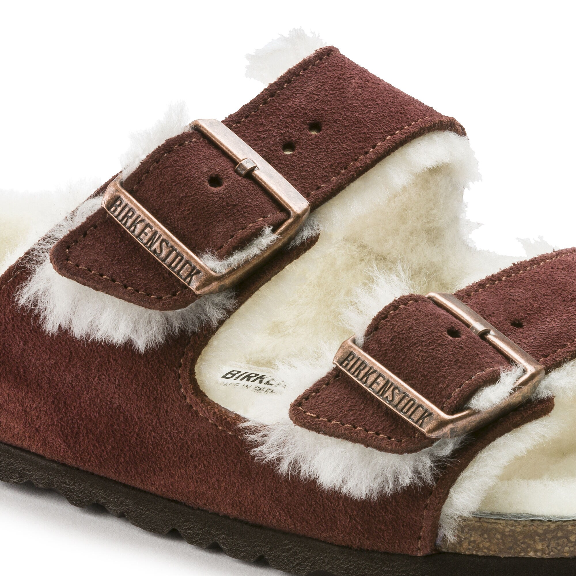 Arizona Shearling Suede Leather Port BIRKENSTOCK